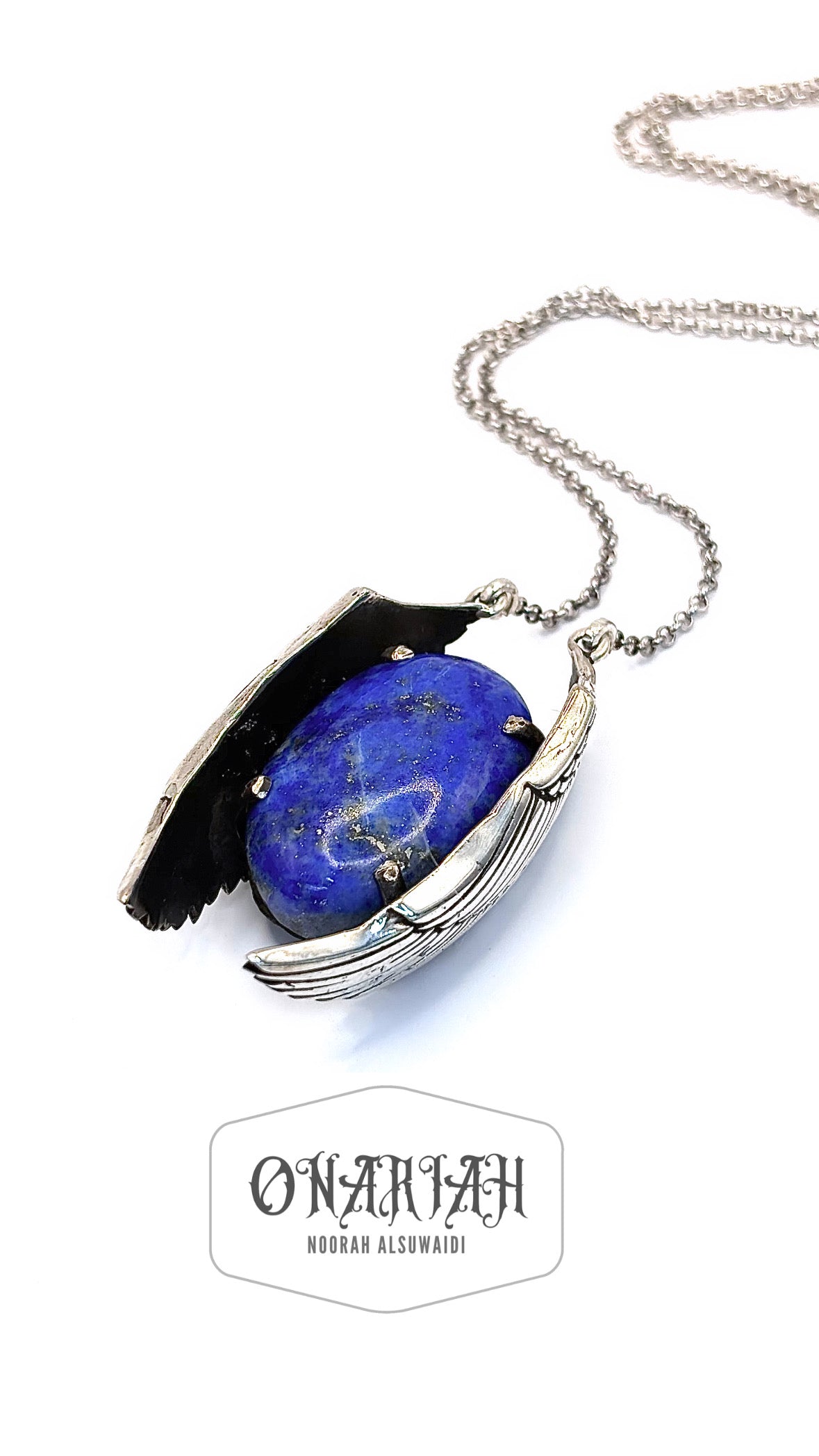 Archangel Necklace w/lapis