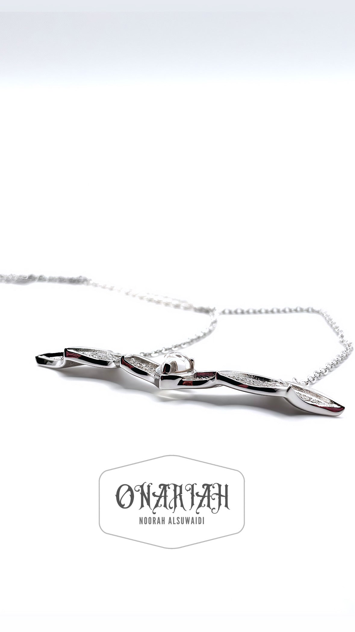 Morticia Glam Bat Necklace
