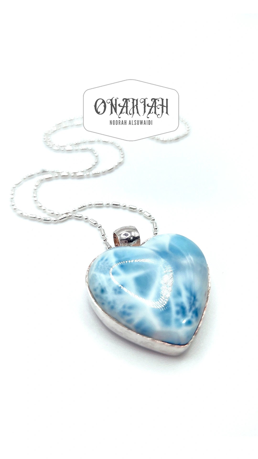Larimar Heart Pendant