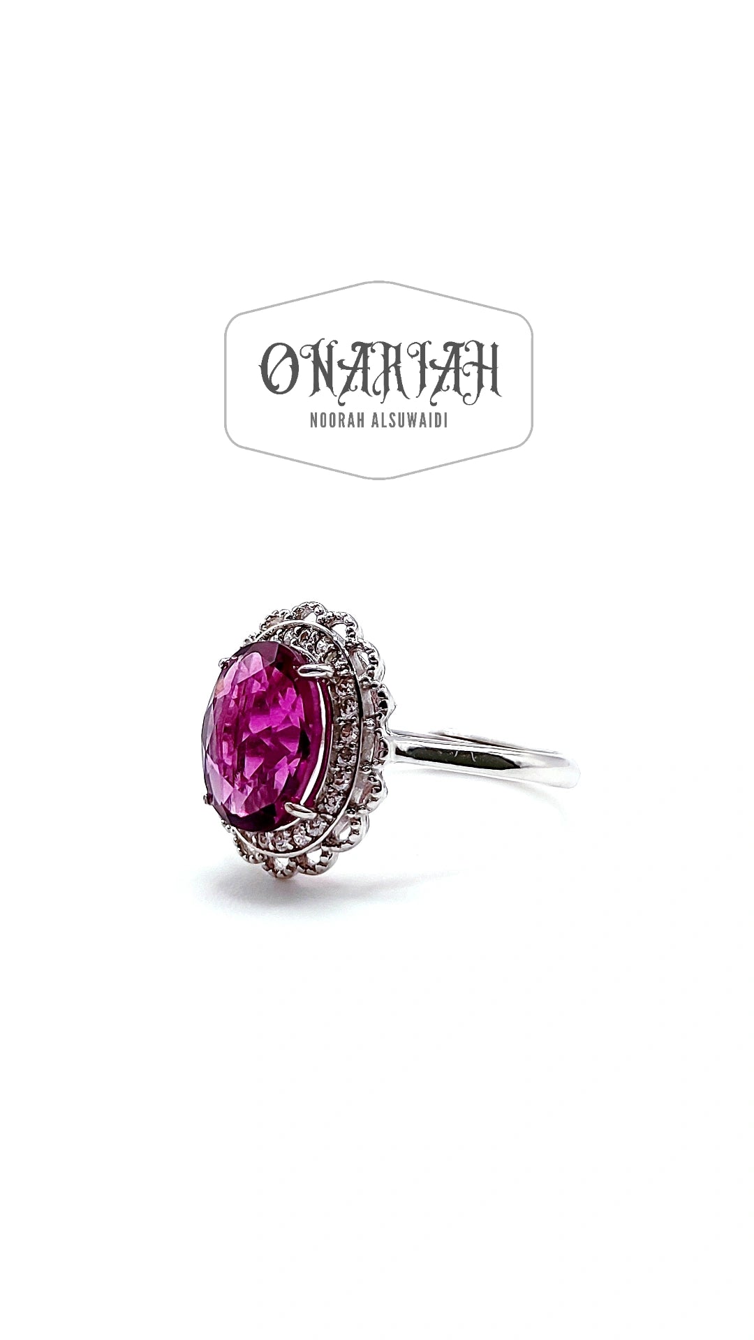Fluorite Halo Ring