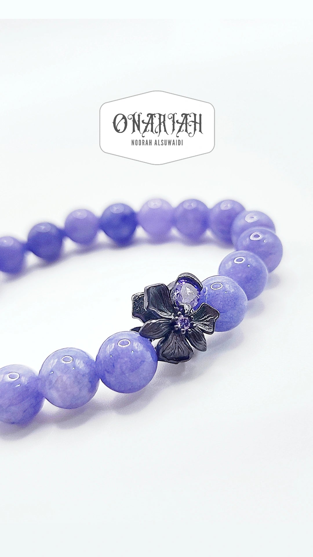 Black Botanical Bracelet