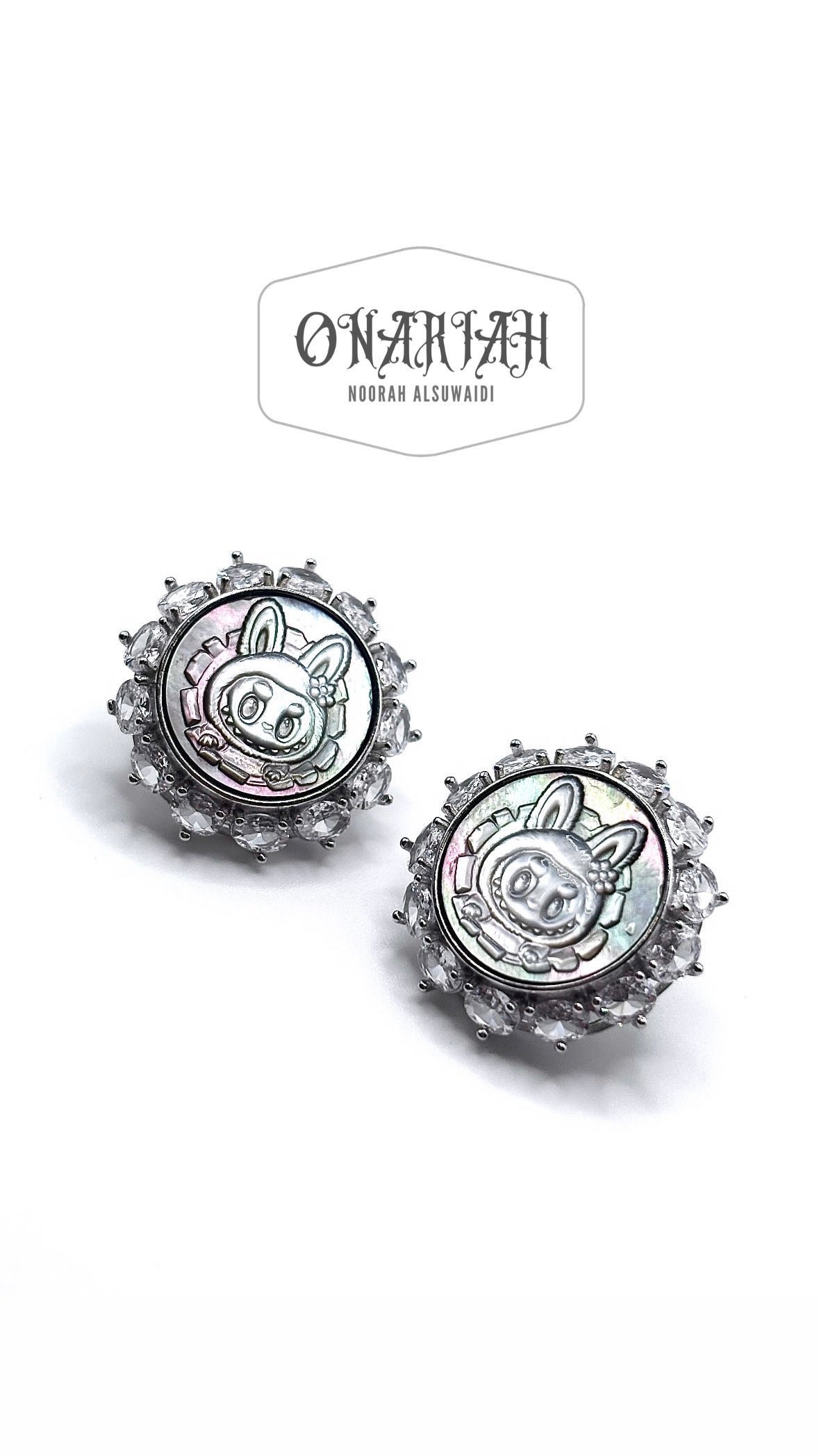 Labubu Mokoko Shell Earrings