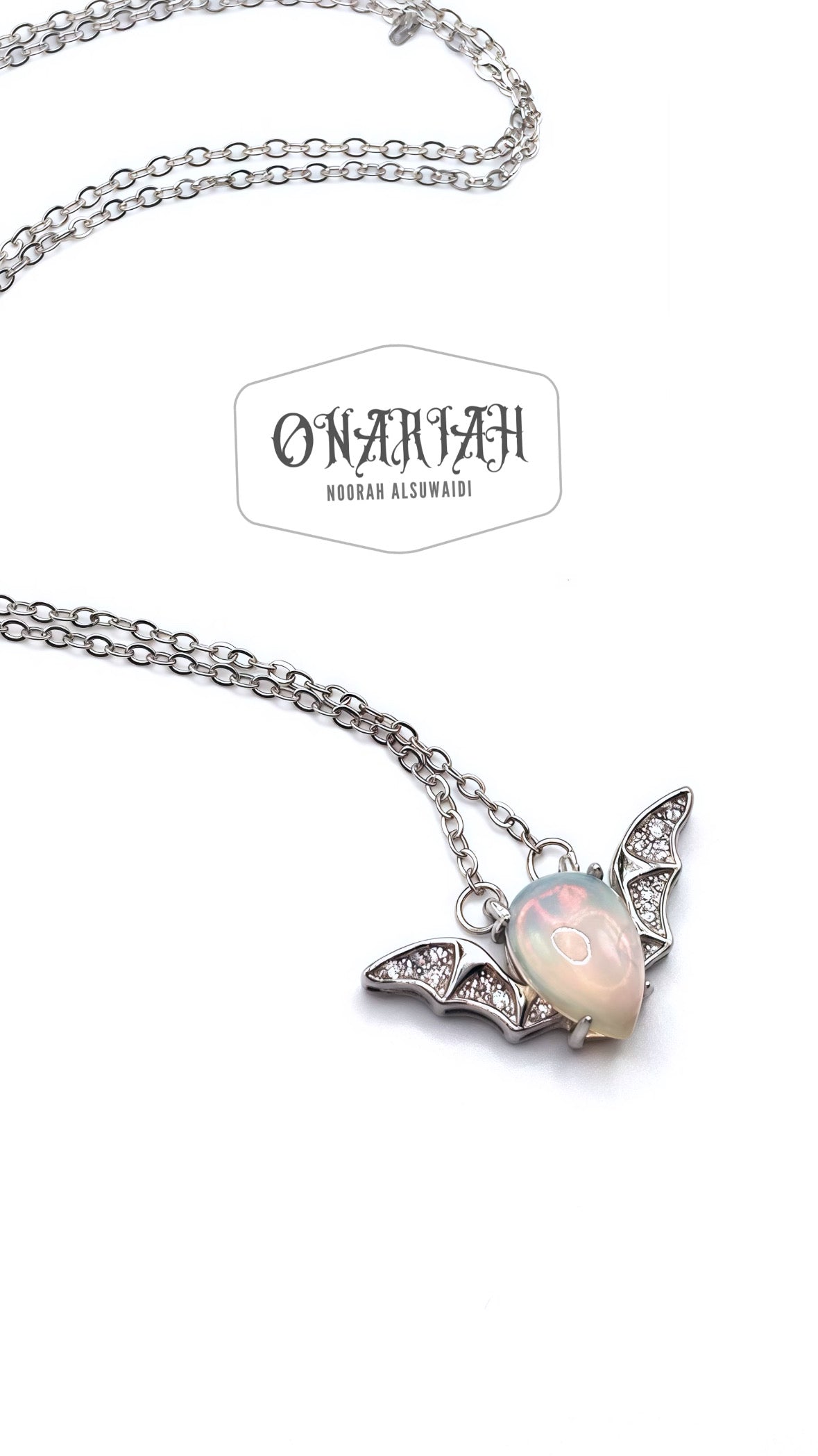 Morticia Mini Bat Necklace l