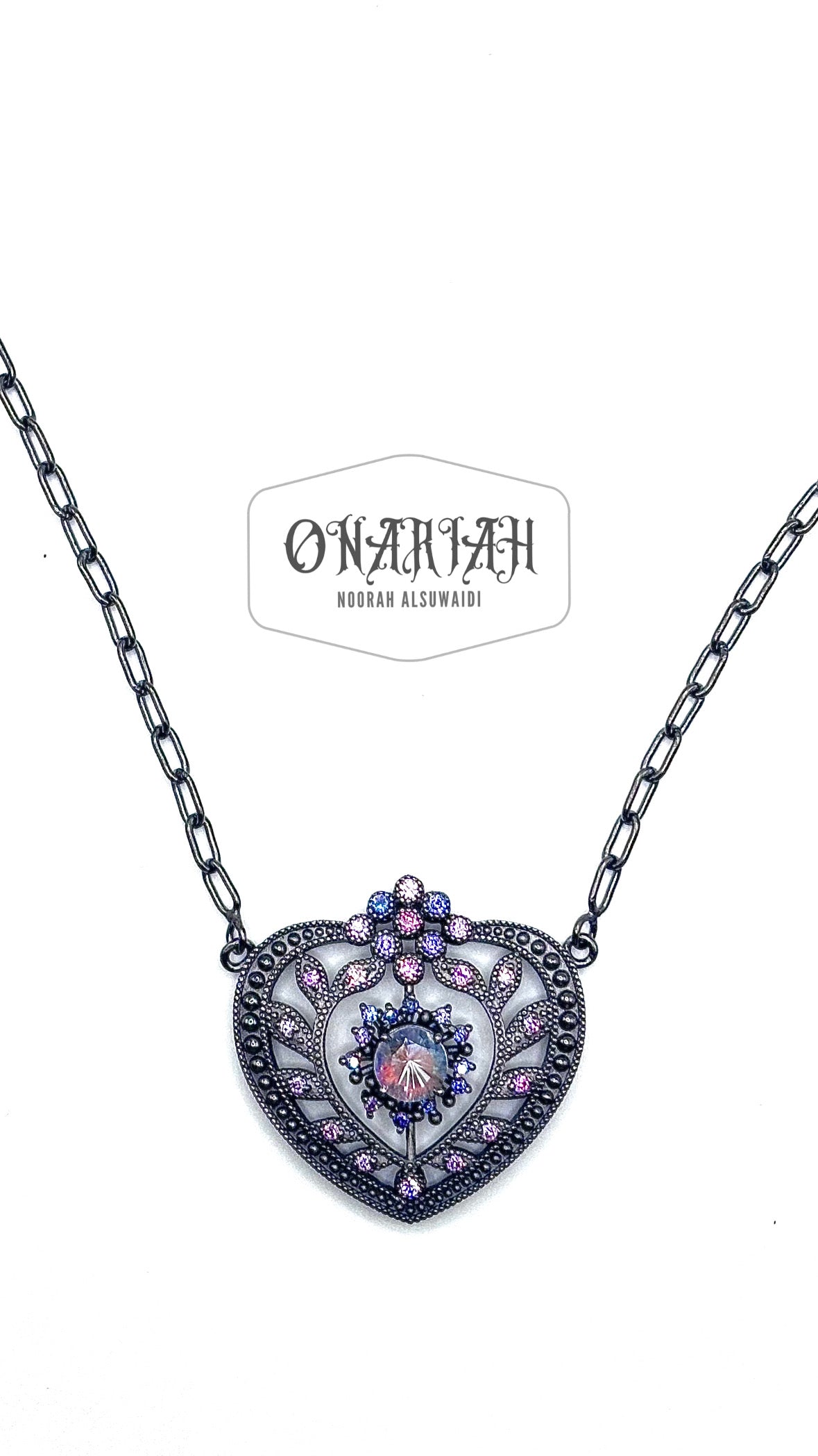 Gothica Forged In Shadows Heart Necklace