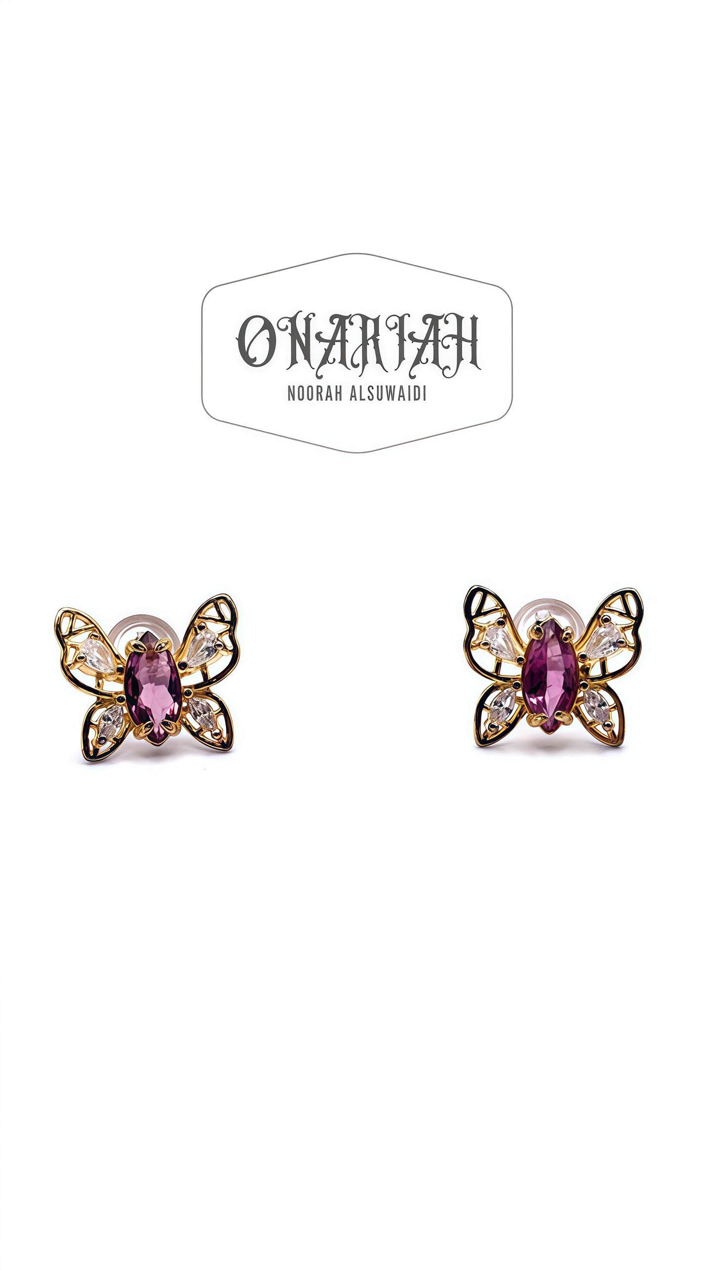 Tourmaline Butterfly Earrings