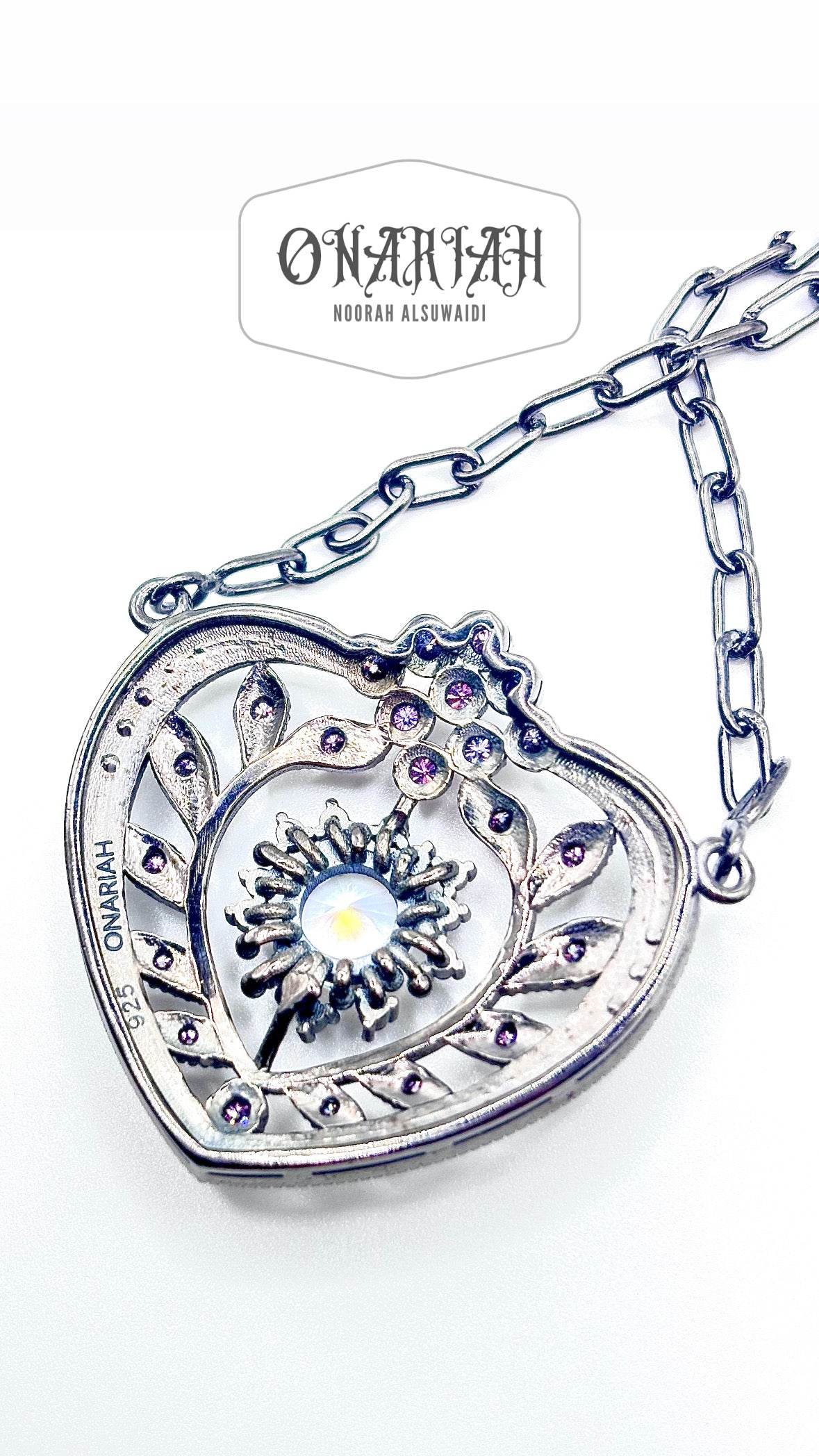 Gothica Forged In Shadows Heart Necklace