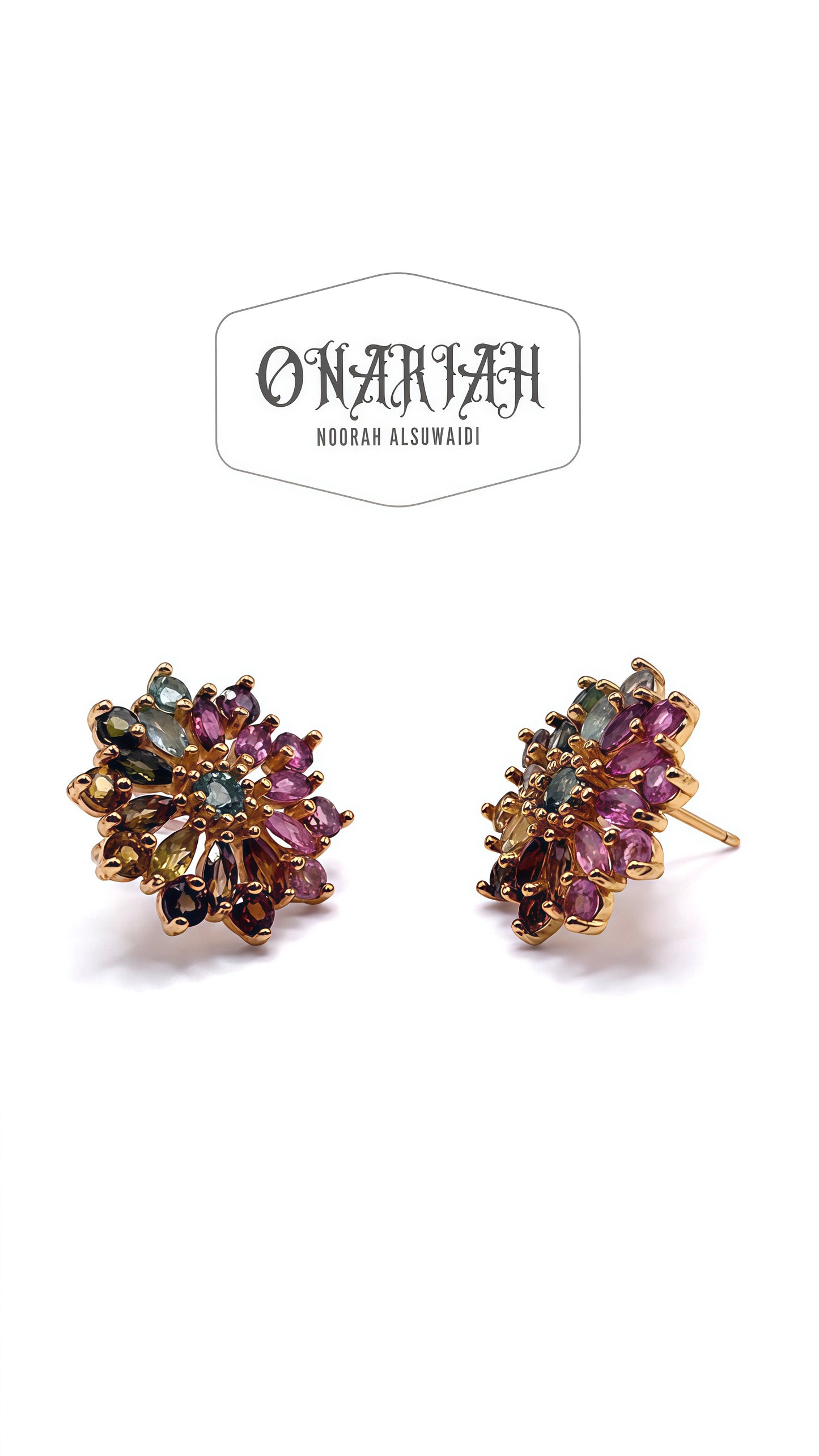 Tourmaline Flower earring