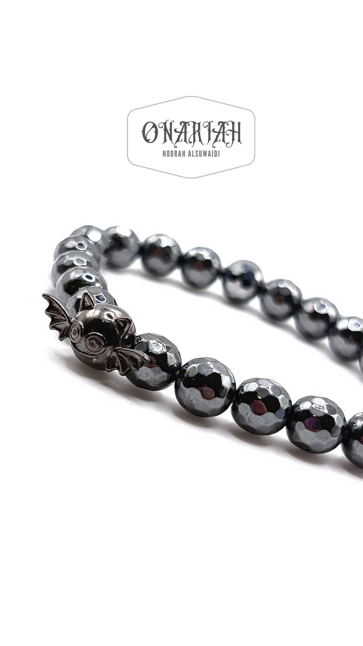Hematite Bat Bracelet