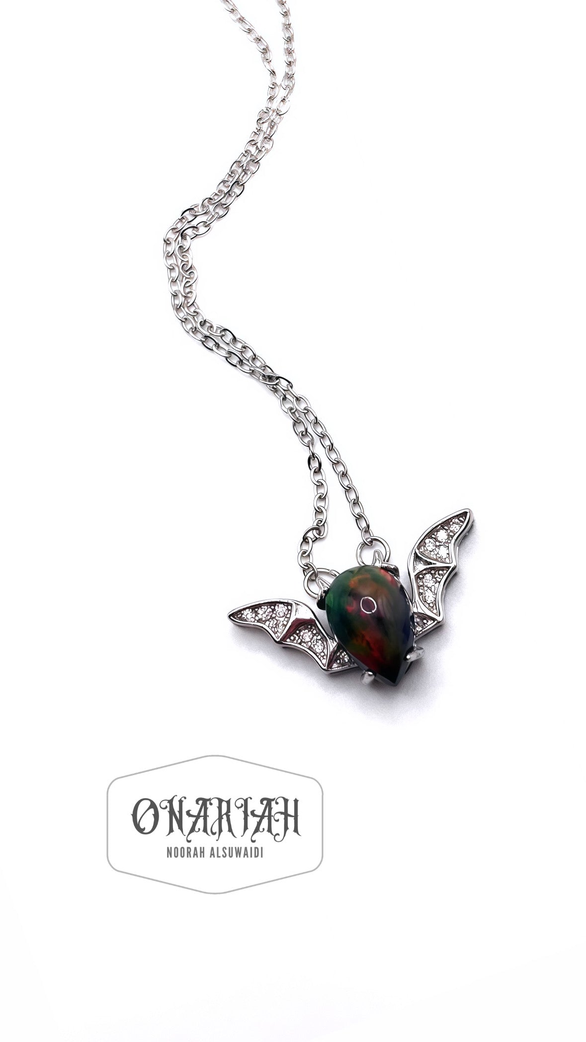 Morticia Mini Bat Necklace ll