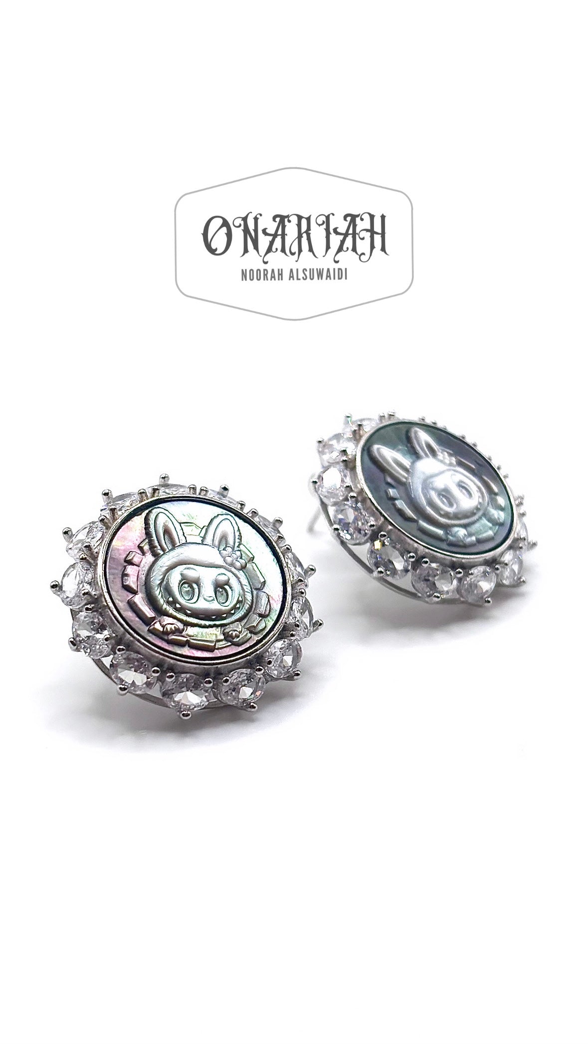 Labubu Mokoko Shell Earrings