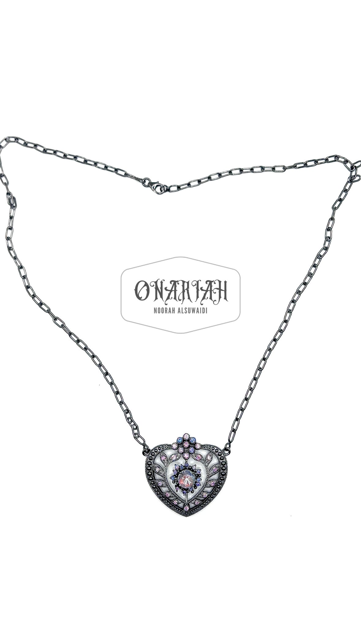 Gothica Forged In Shadows Heart Necklace