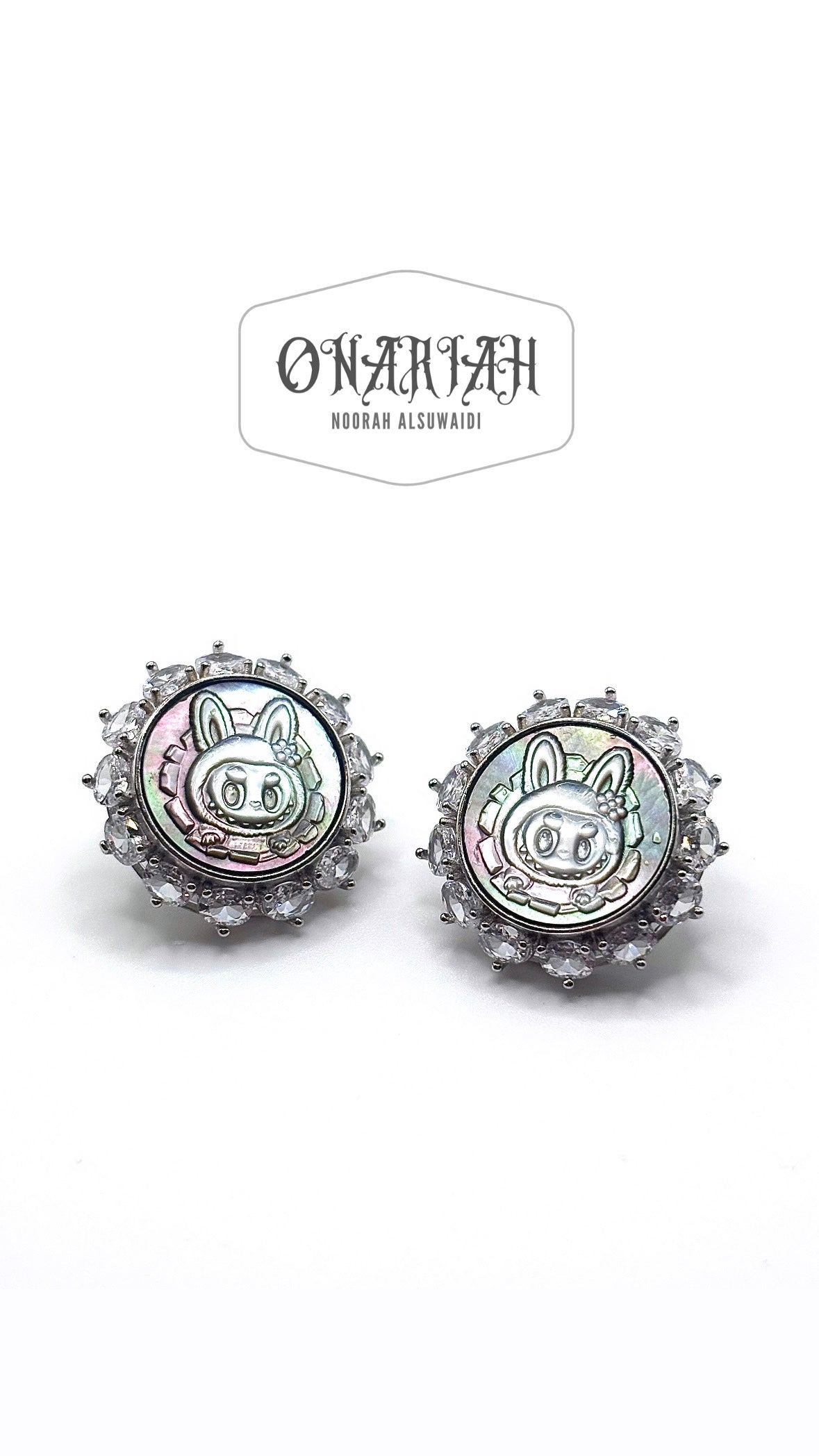 Labubu Mokoko Shell Earrings