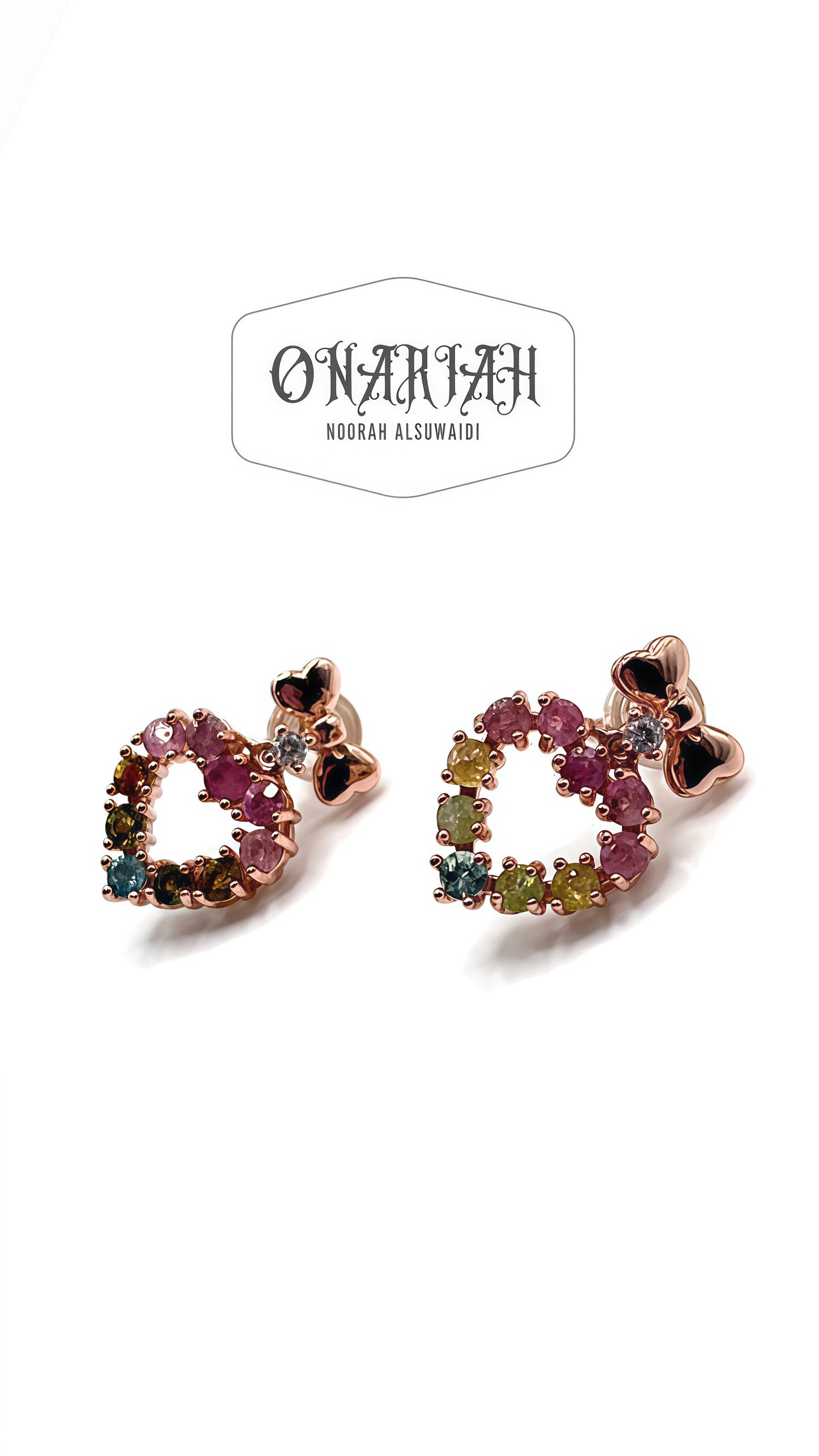 Gaia Bow Heart Earrings