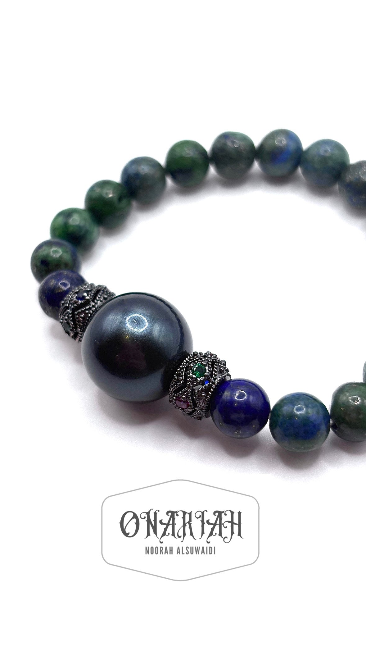 Azurite Pearl Bracelet