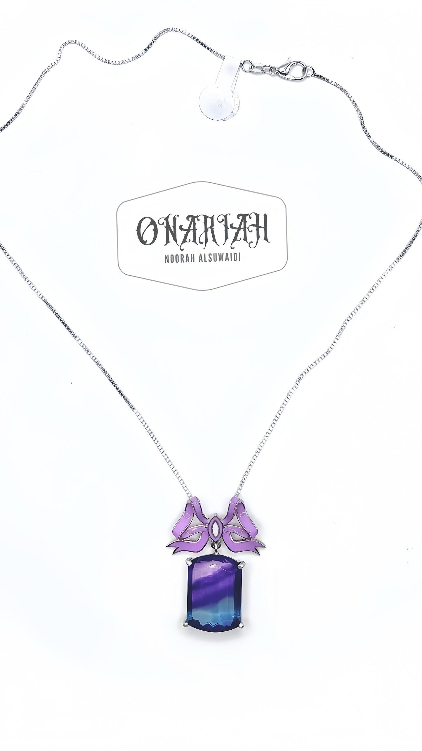 Serenity Fluorite Bow Pendant
