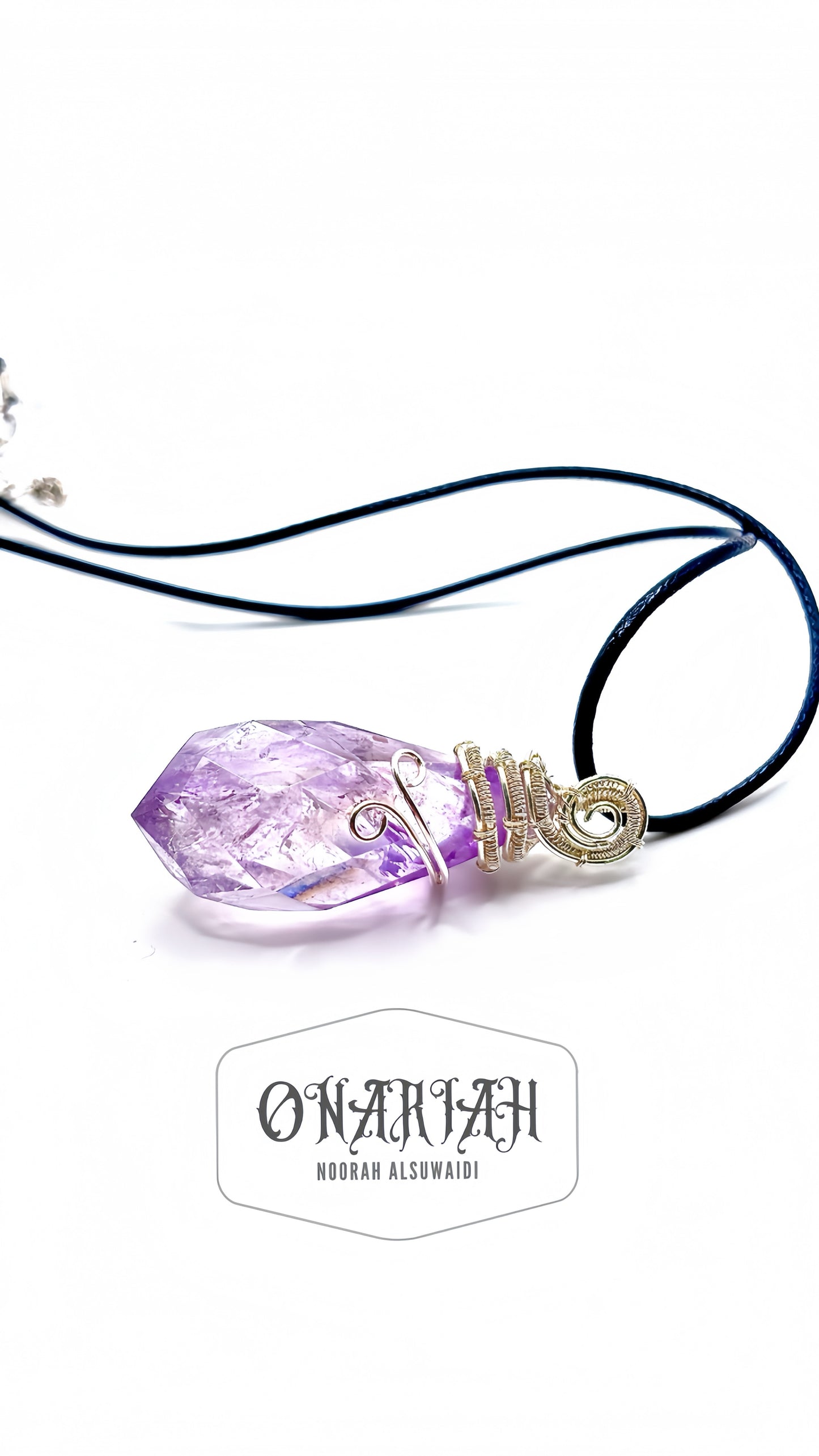 Raw Amethyst Wire Pendant