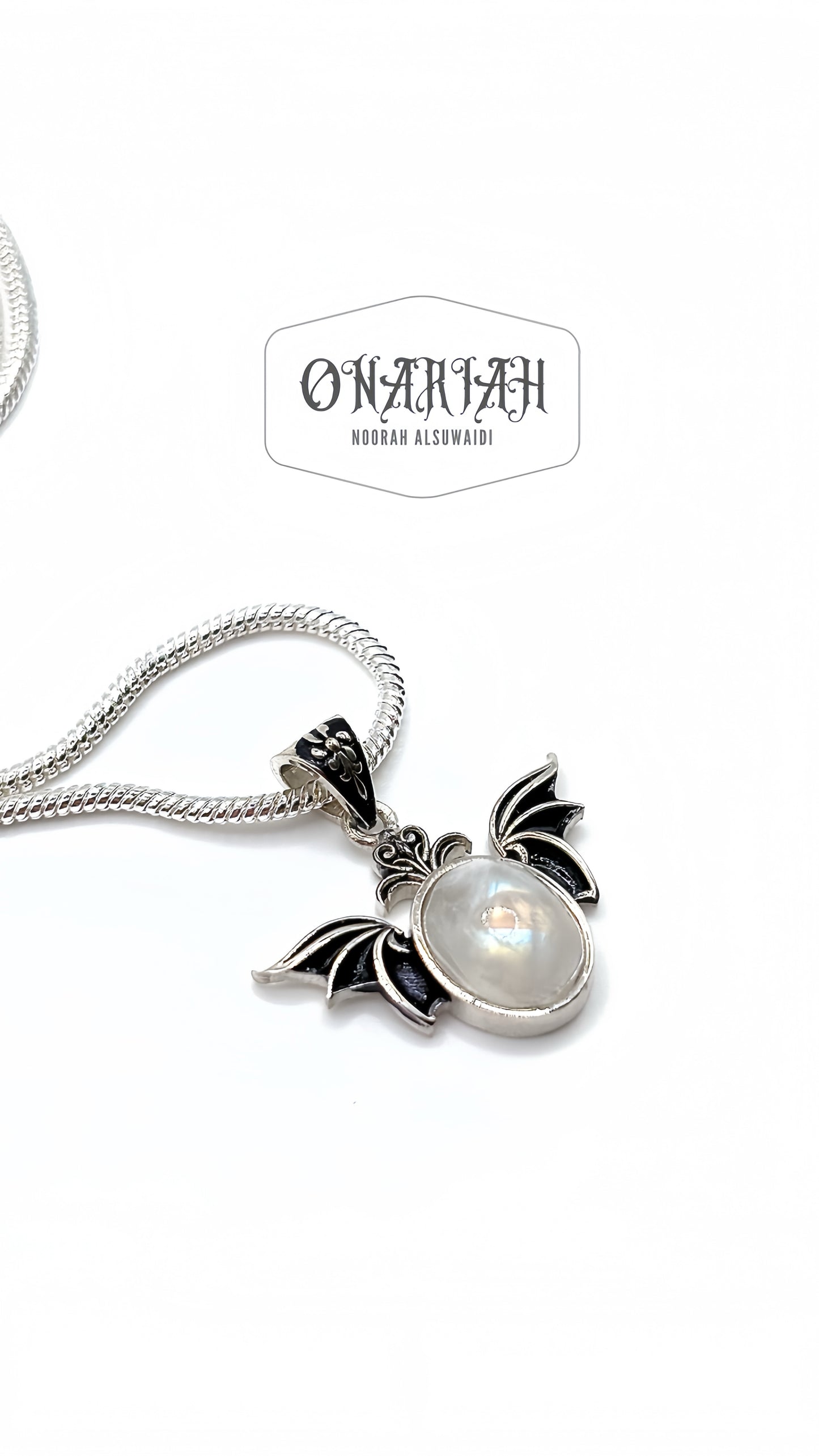 Morticia Bat Pendant 001