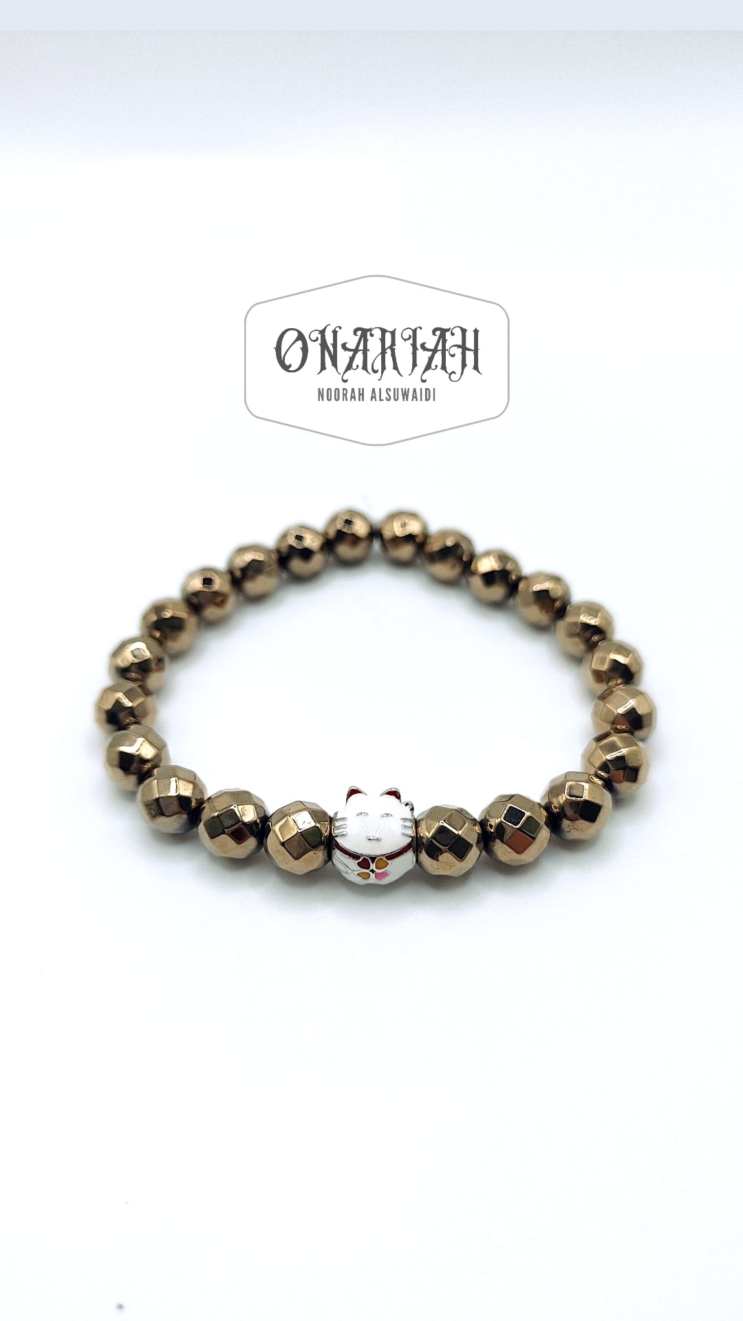 Pyrite Lucky Cat Bracelet