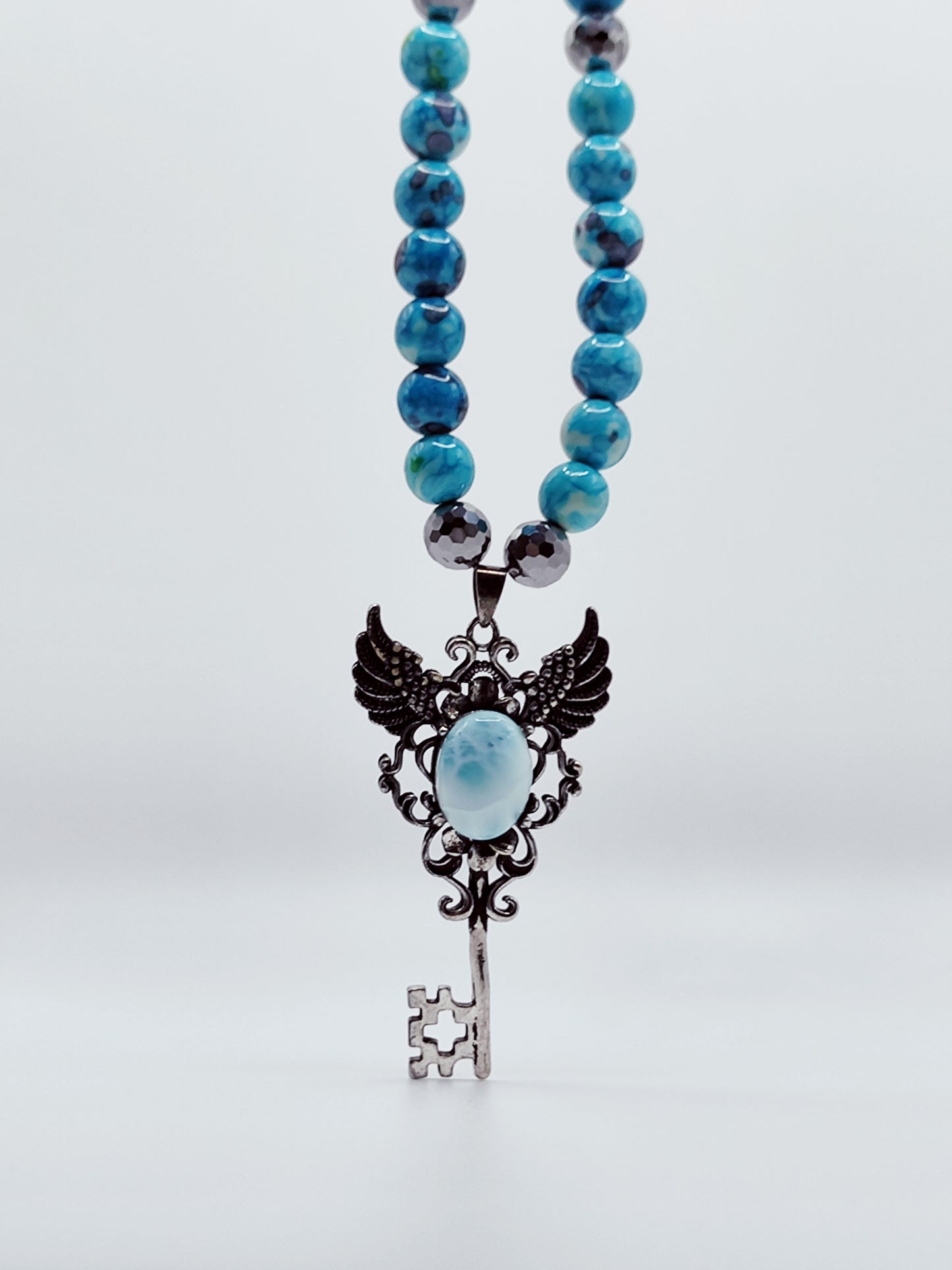 Larimar Key Neclace