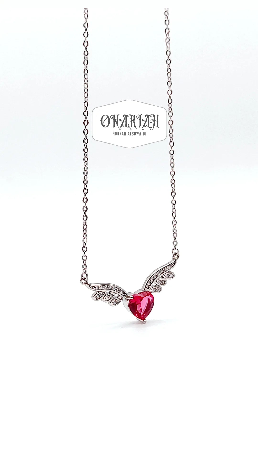 Angelika Winged Heart Necklace