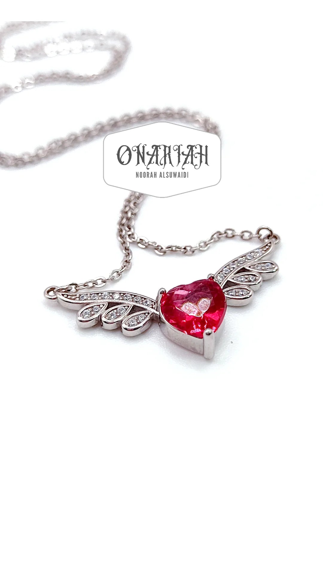 Angelika Winged Heart Necklace