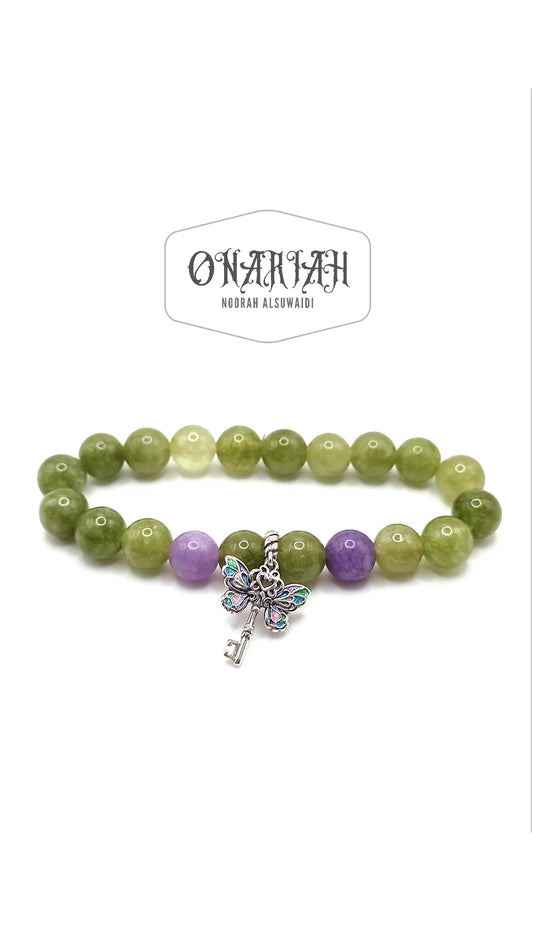 Peridot Dragonfly Bracelet