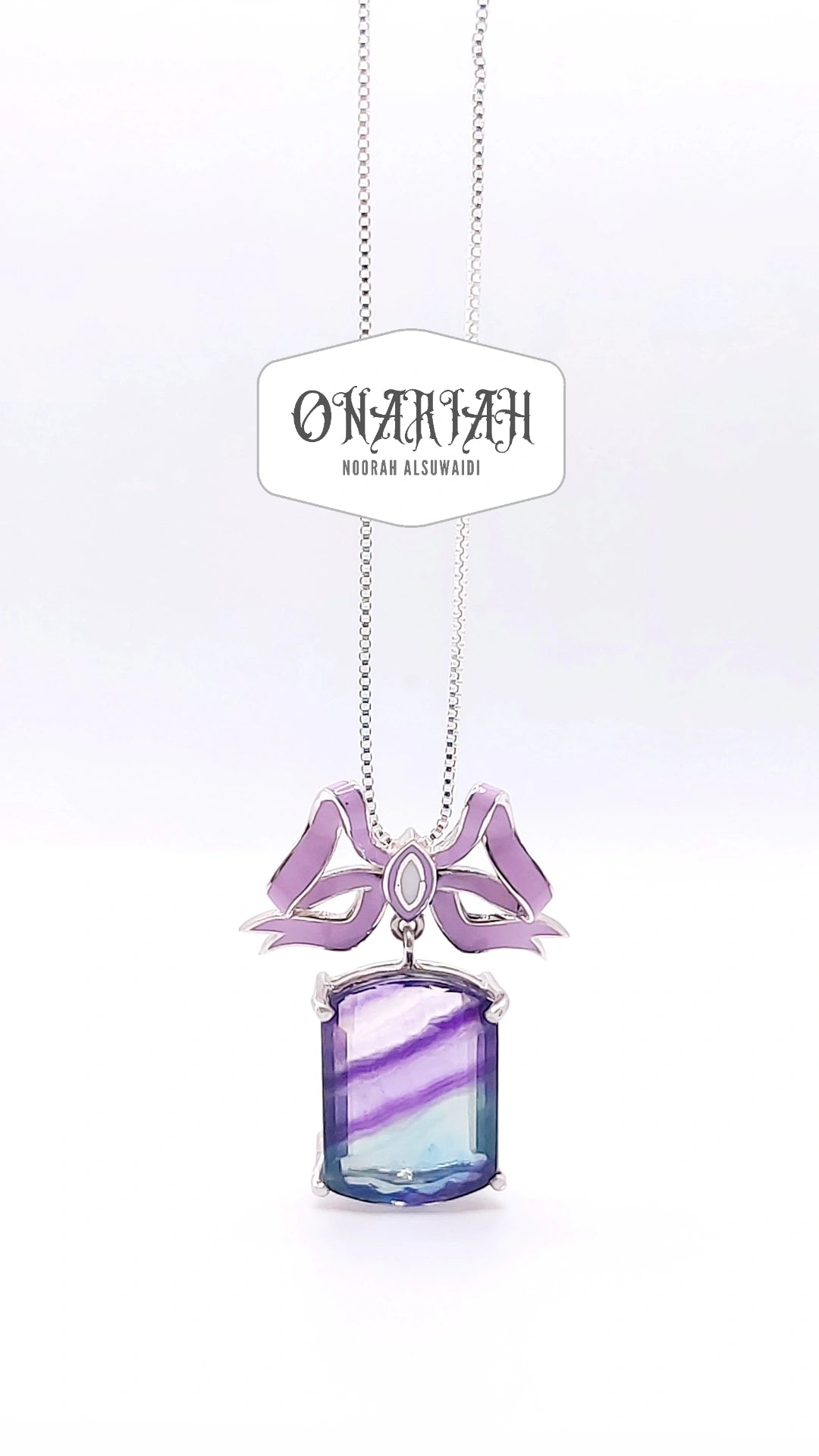 Serenity Fluorite Bow Pendant