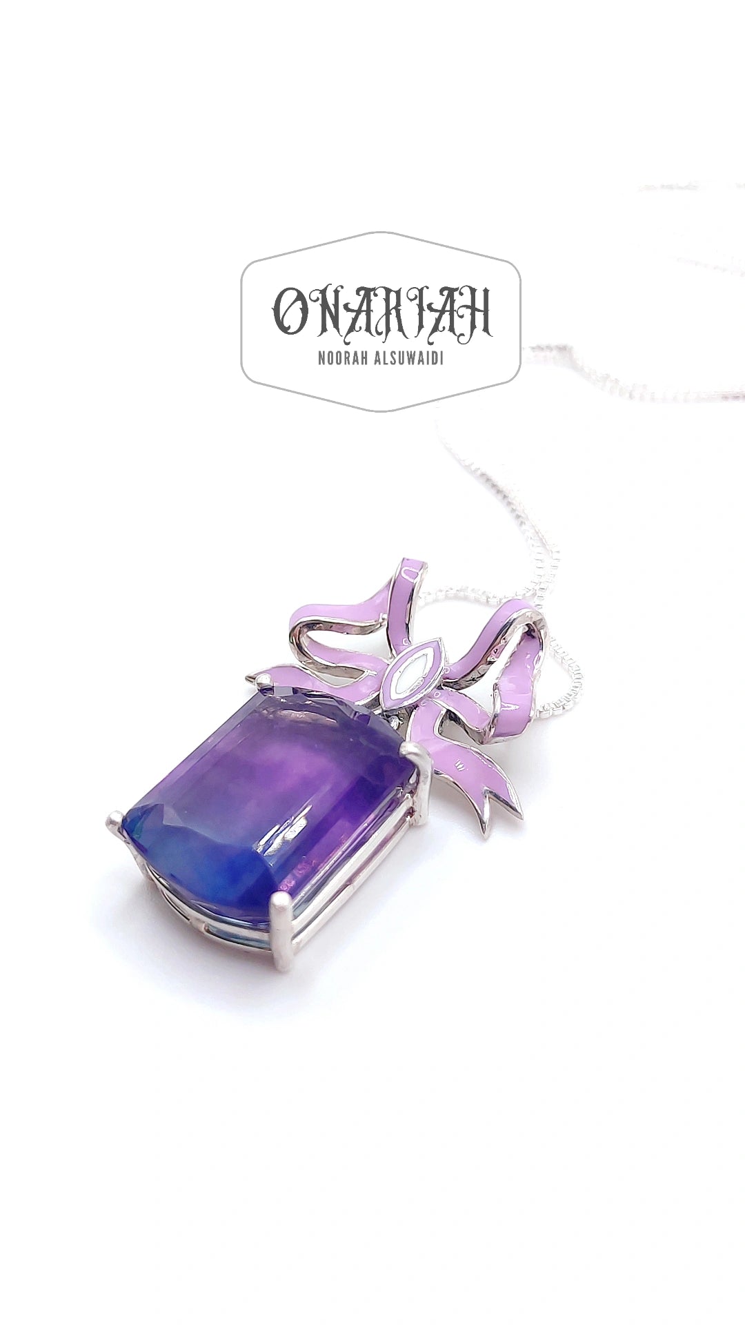 Serenity Fluorite Bow Pendant