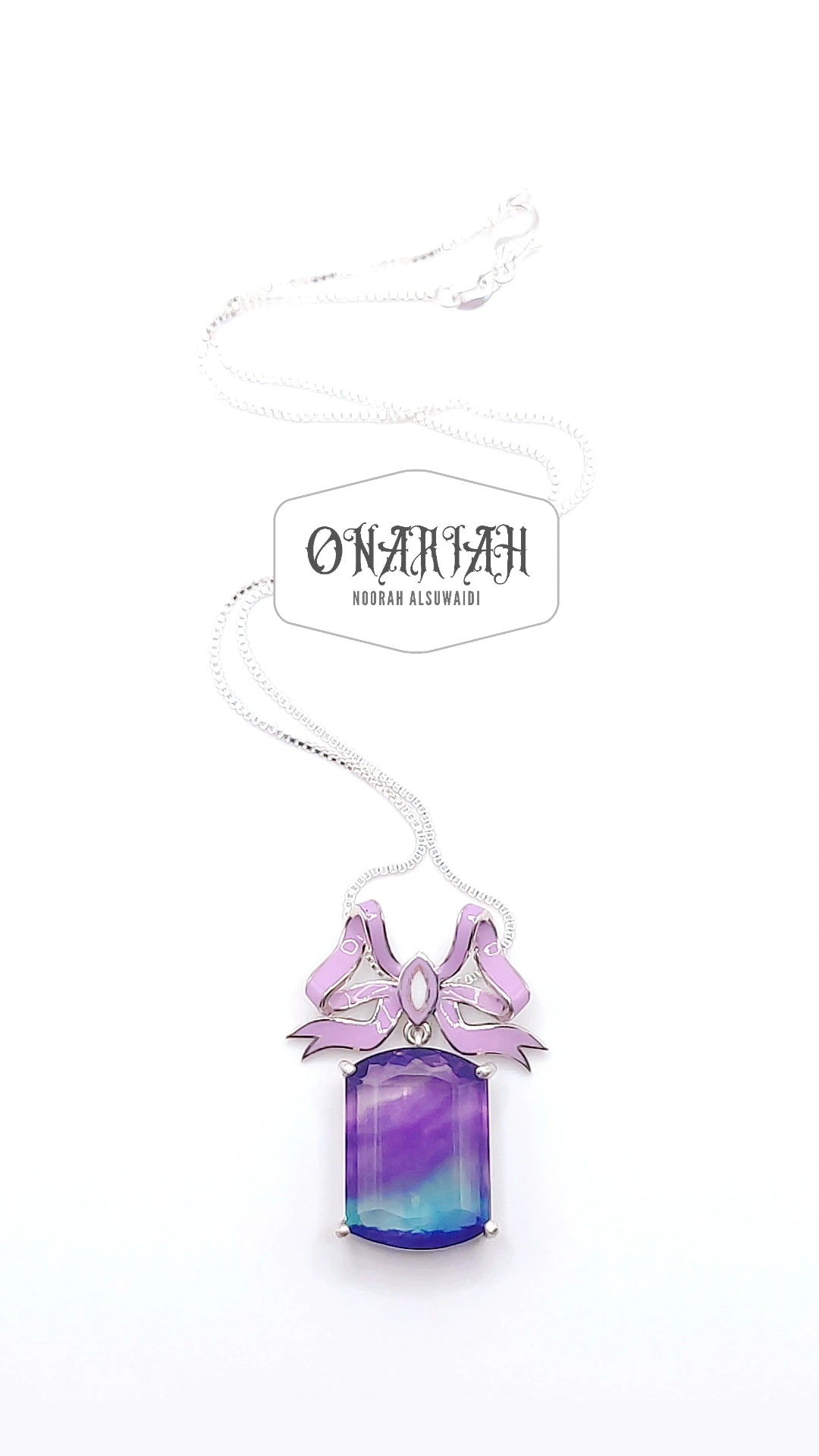 Serenity Fluorite Bow Pendant