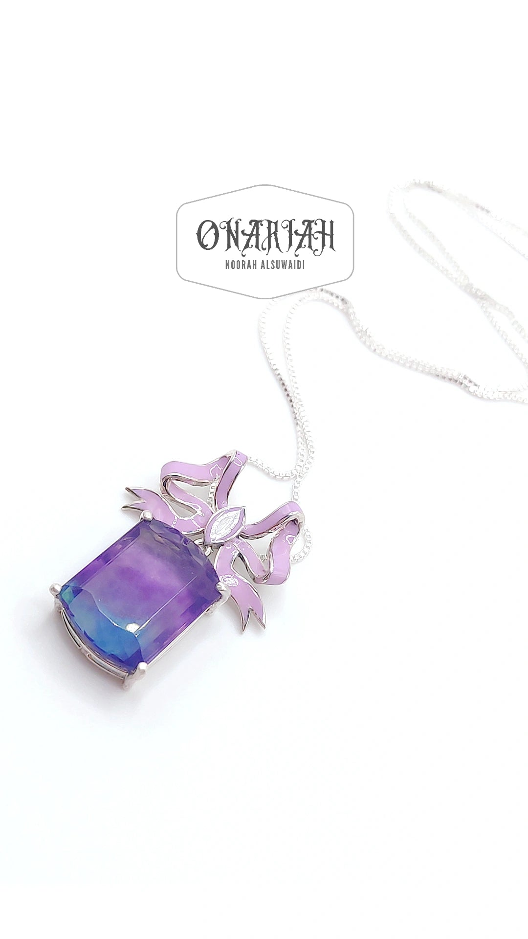 Serenity Fluorite Bow Pendant