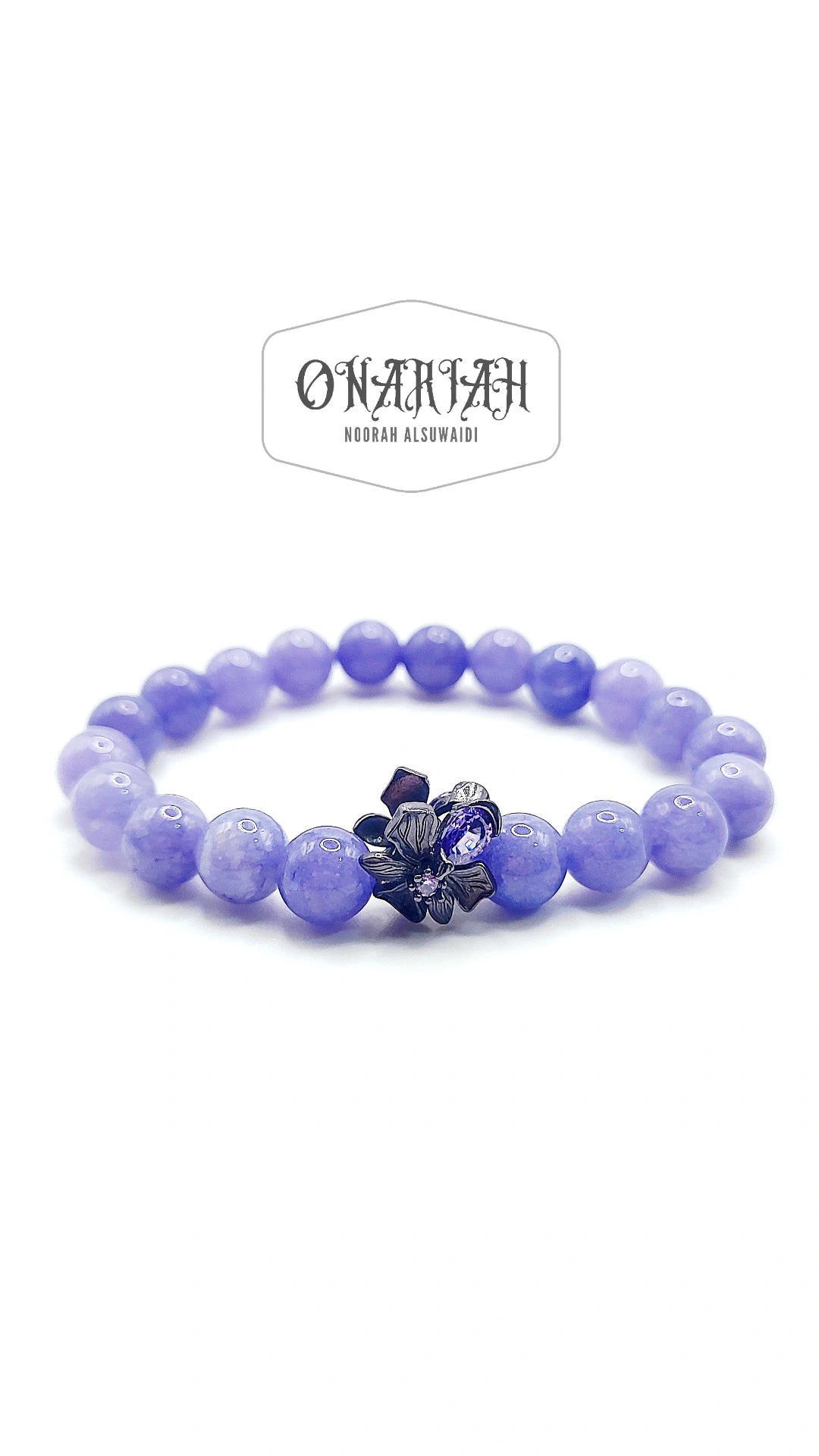 Black Botanical Bracelet