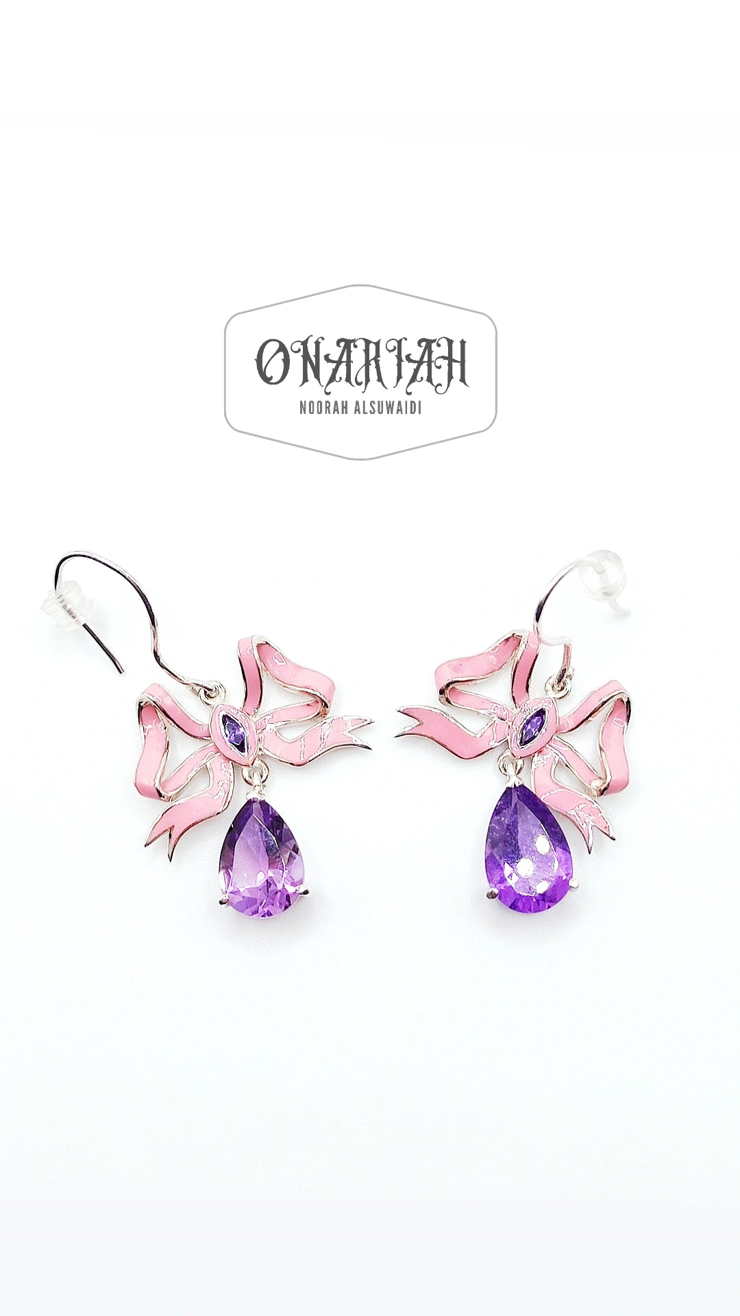 Tear Drop Iconic Bow Earrings