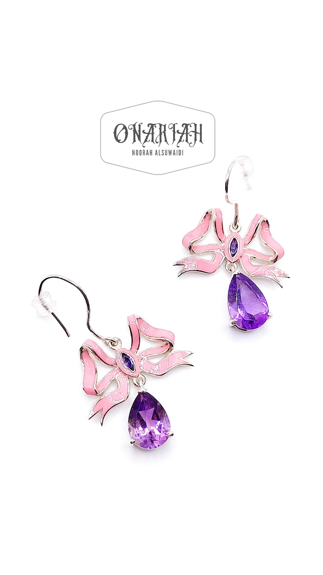 Tear Drop Iconic Bow Earrings