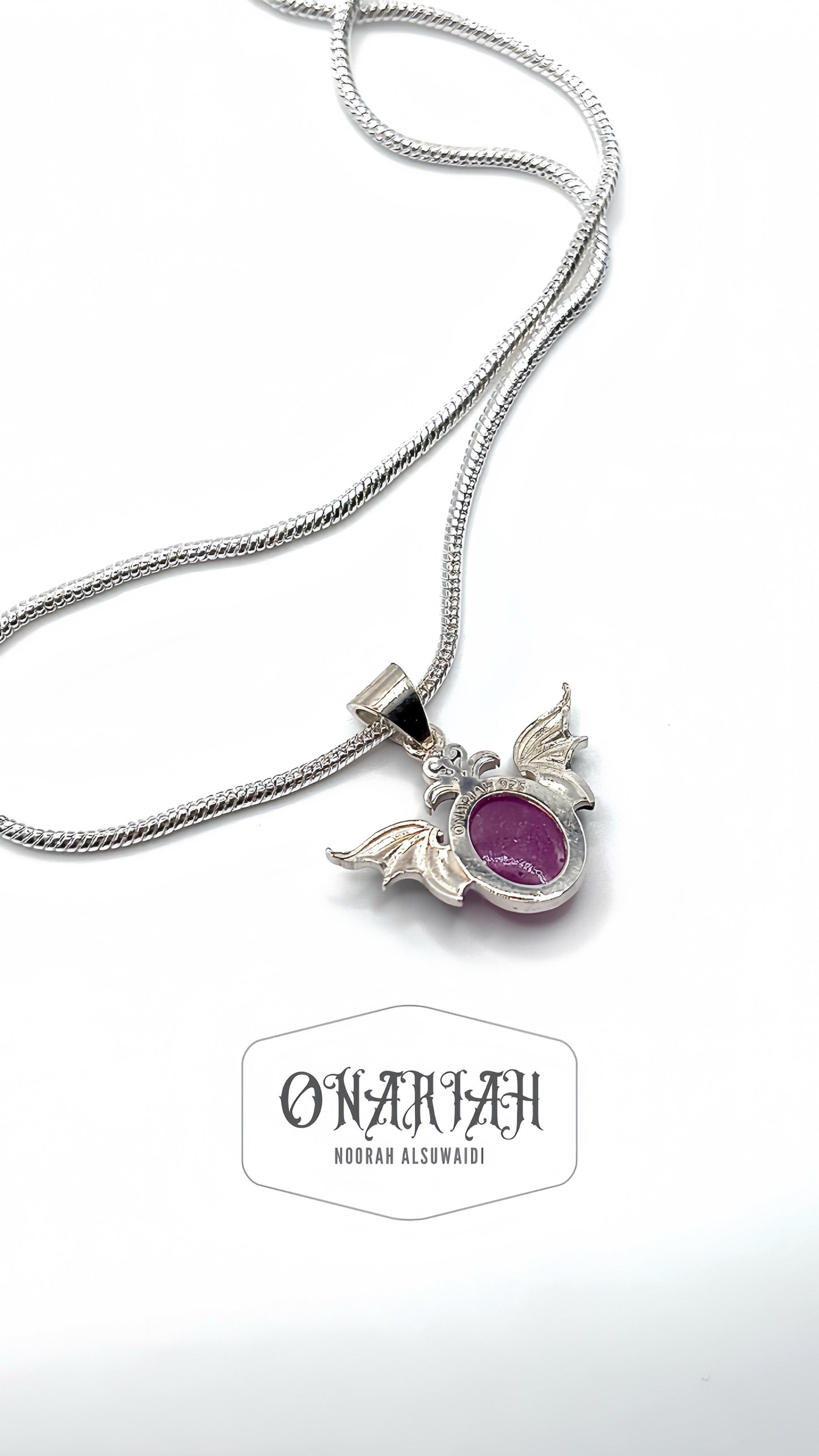 Morticia Bat Pendant 003