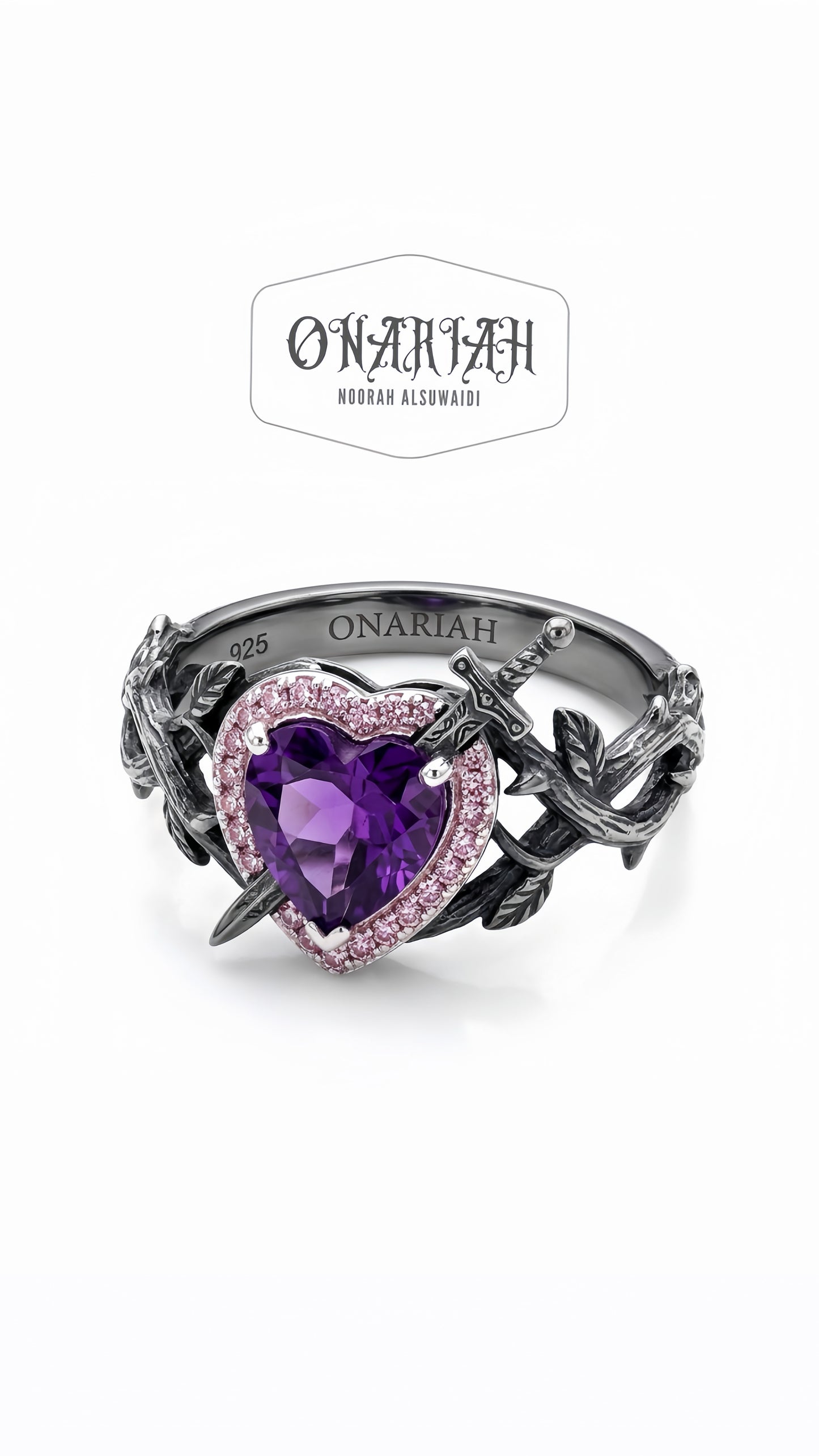 Amethyst Dagger Ring