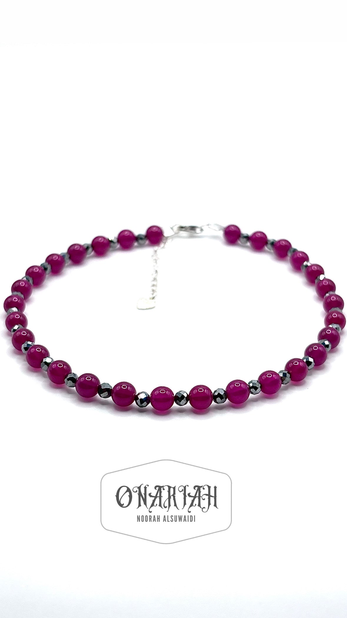 Ruby Hematite Anklet