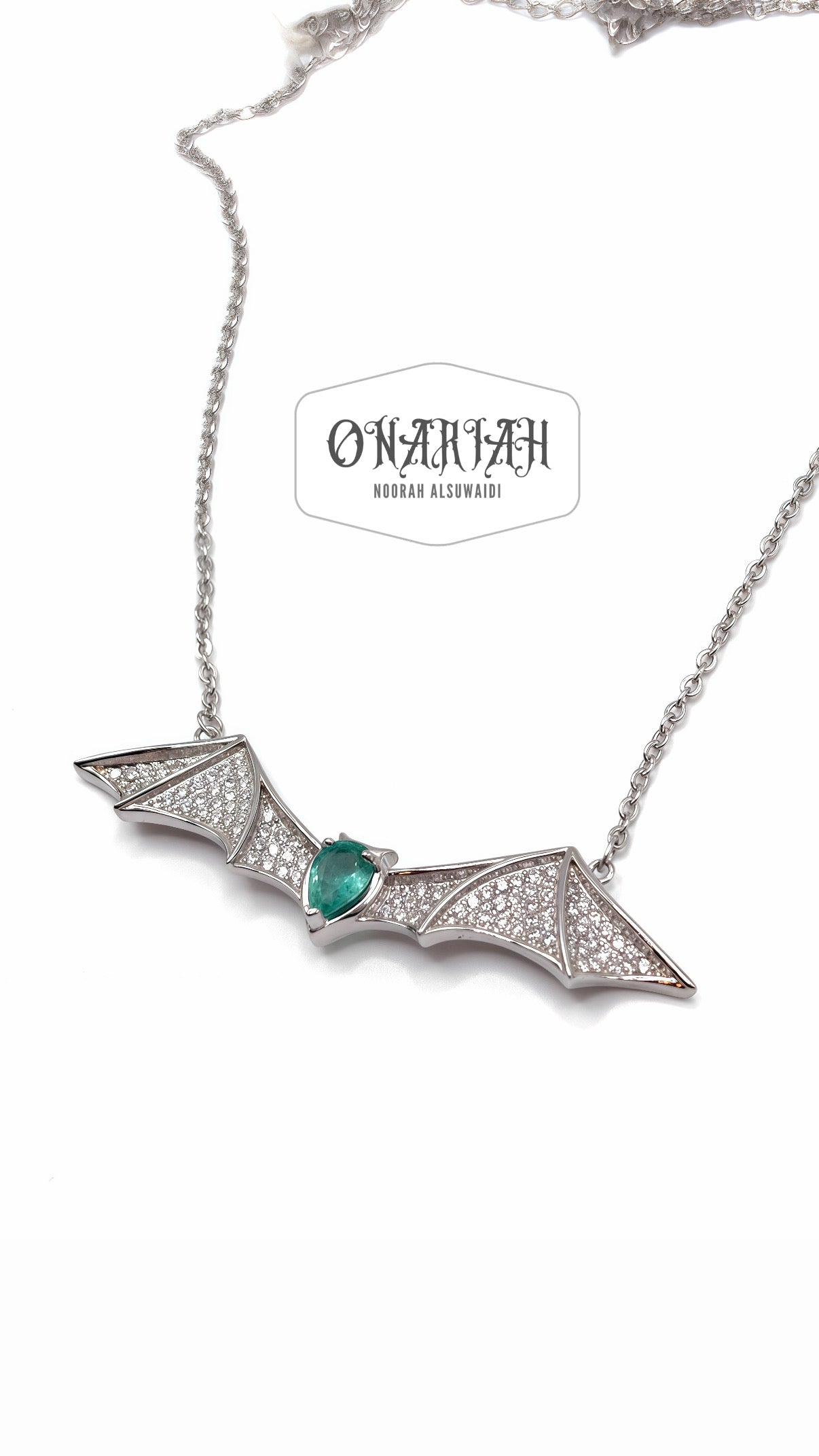 Morticia Glam Bat Necklace ll