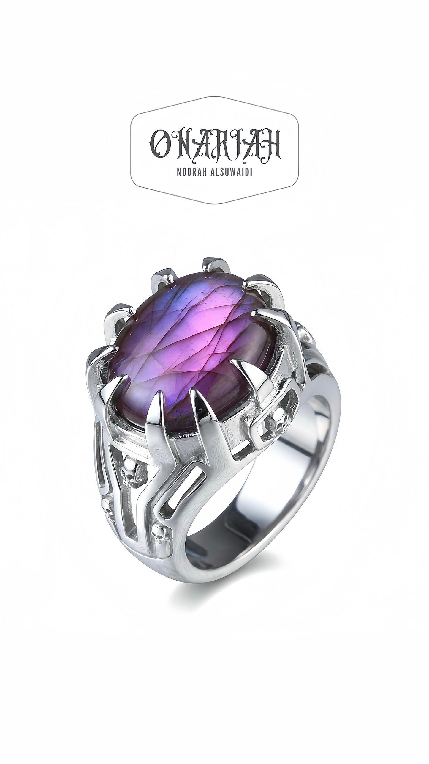 Labradorite Cyberpunk Ring