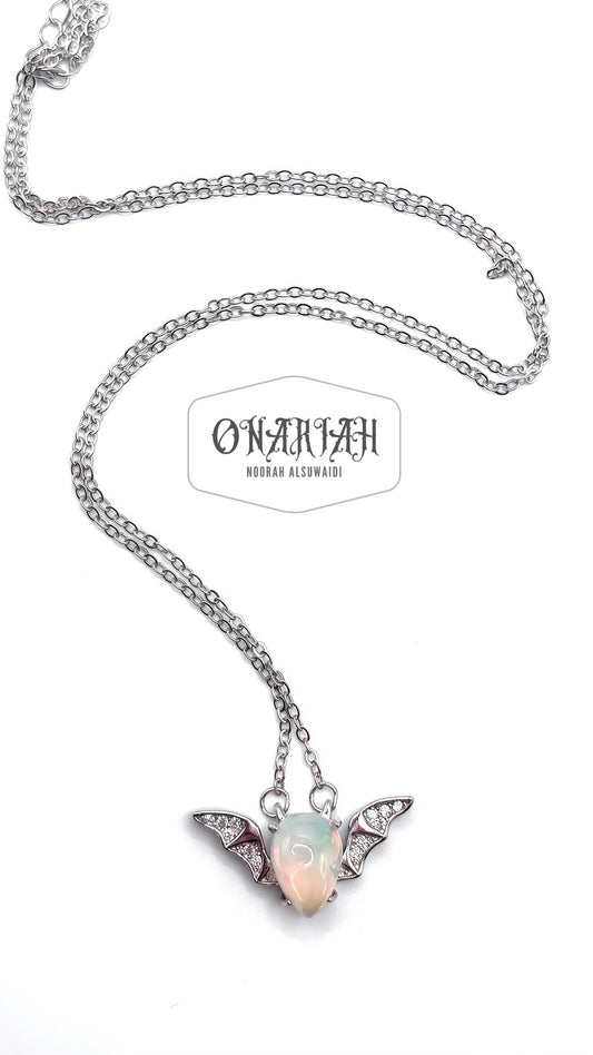 Morticia Mini Bat Necklace l