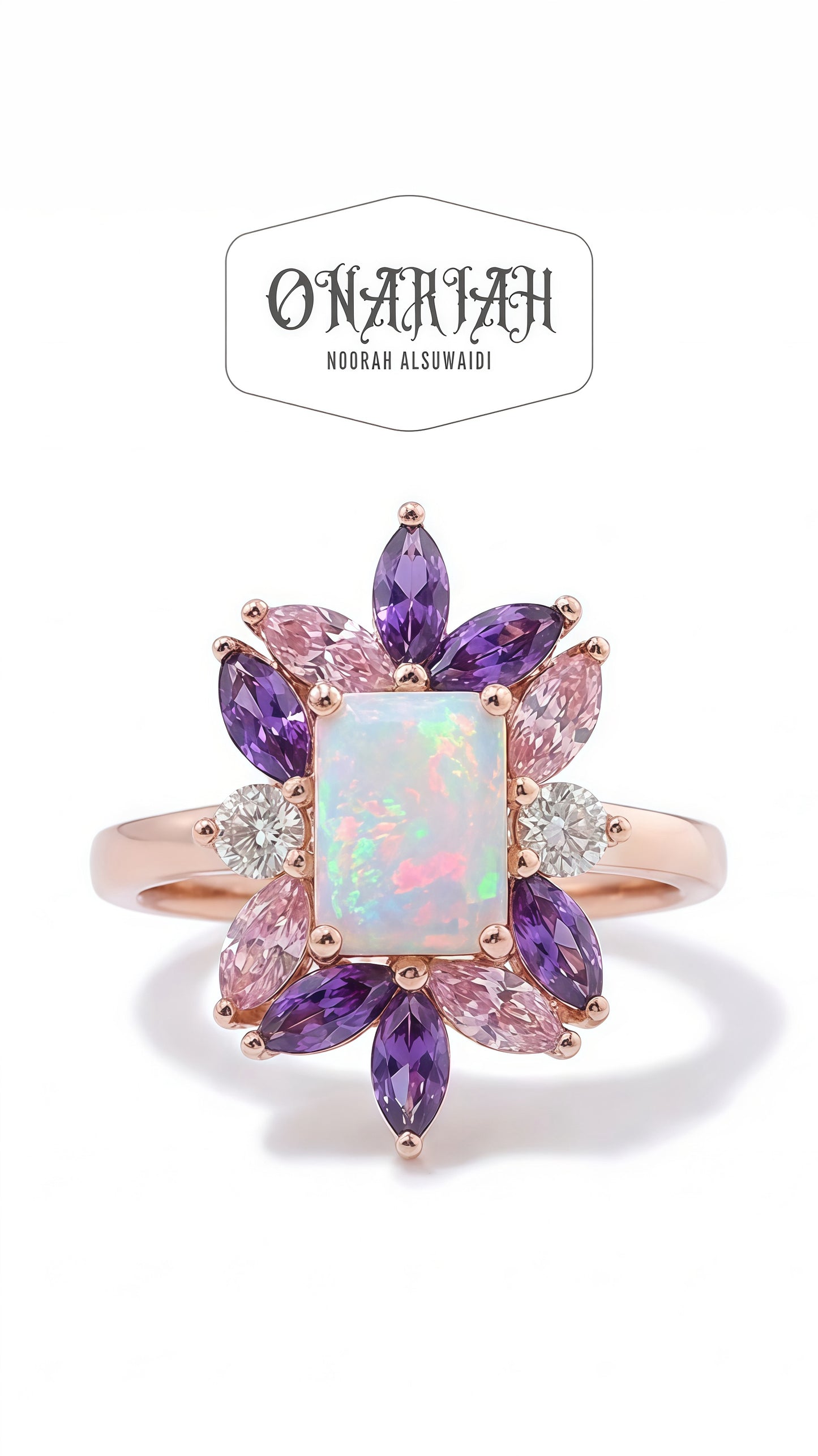 Opal Garden Ring - 14k gold