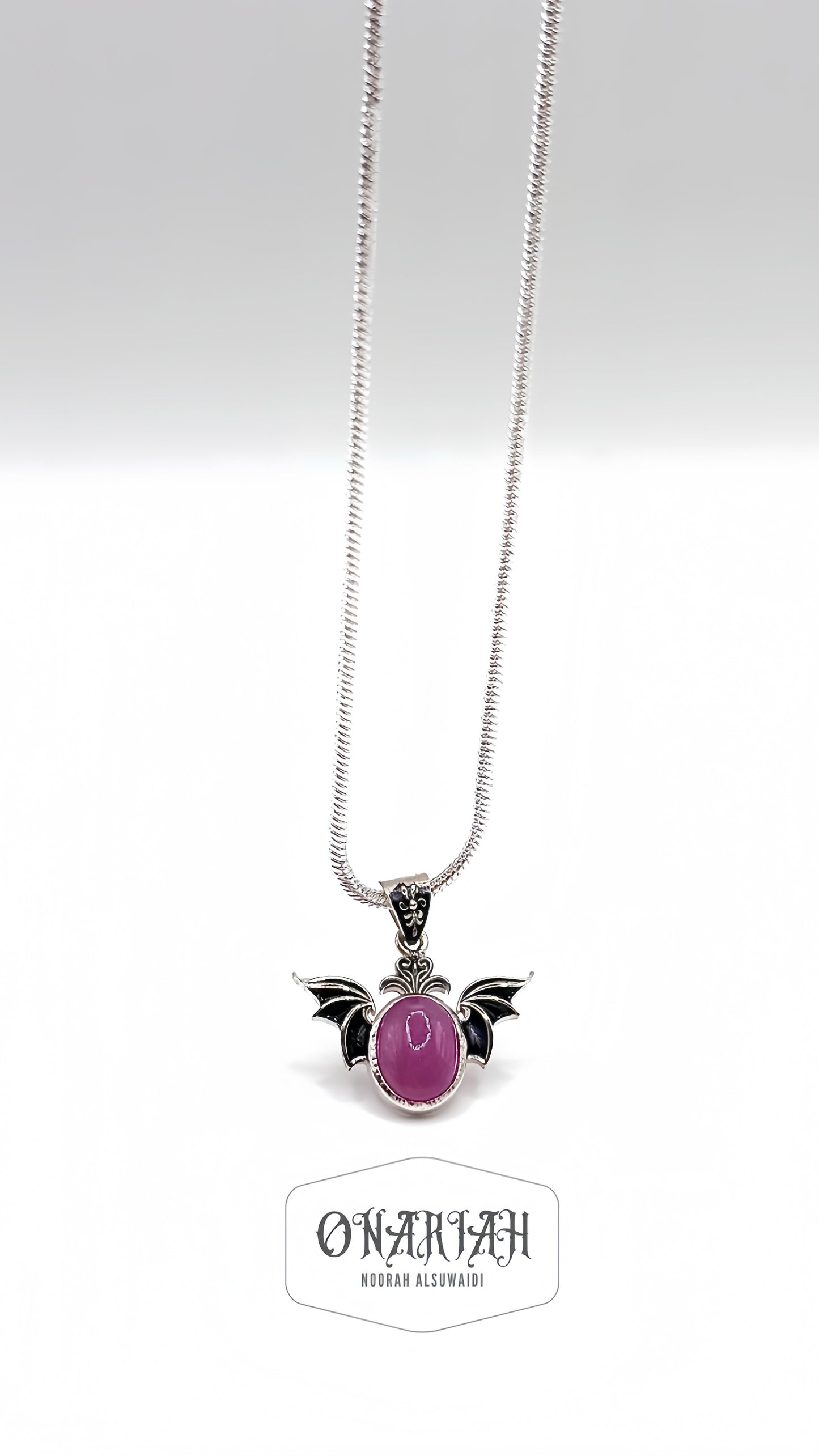 Morticia Bat Pendant 003