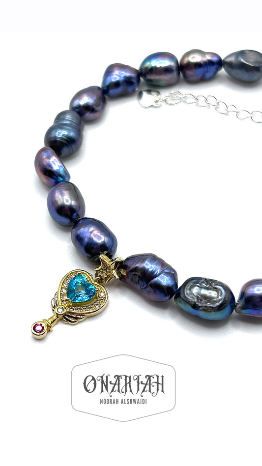 Topaz Pearl Bracelet