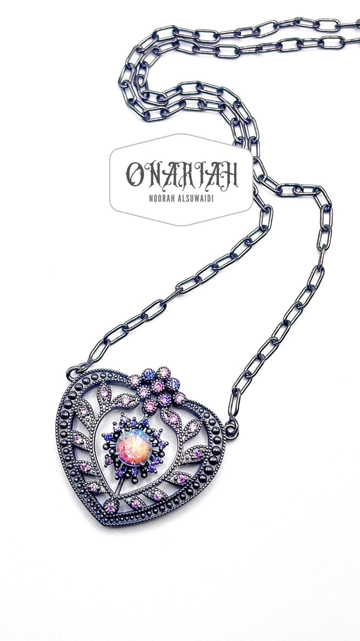 Gothica Forged In Shadows Heart Necklace
