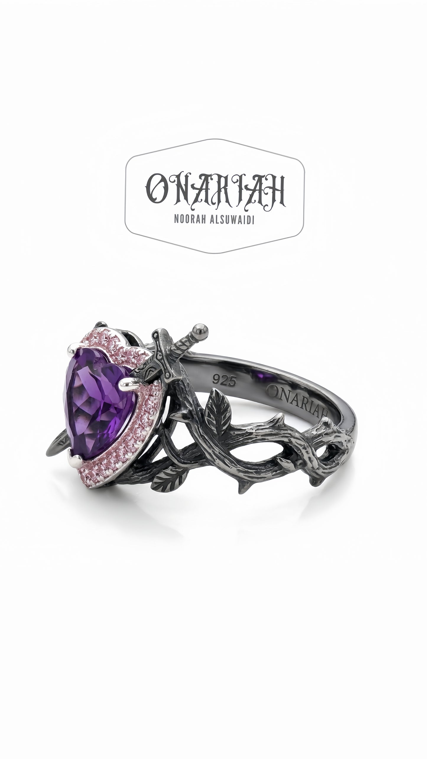 Amethyst Dagger Ring