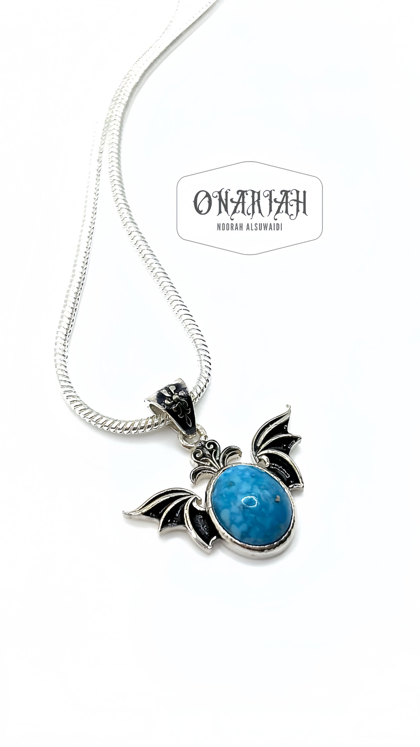 Morticia Bat Pendant 004