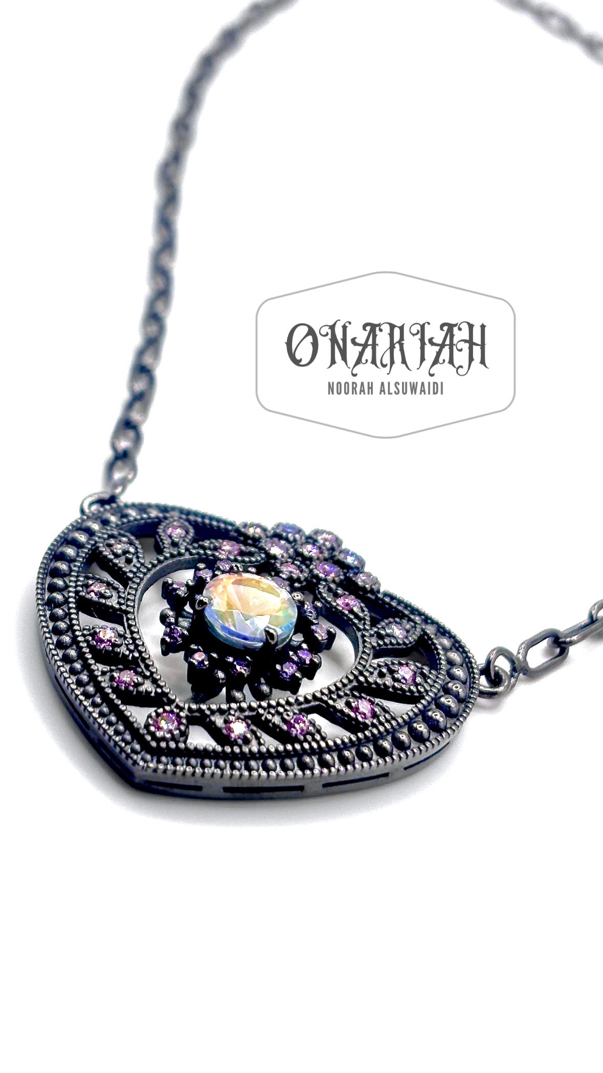 Gothica Forged In Shadows Heart Necklace