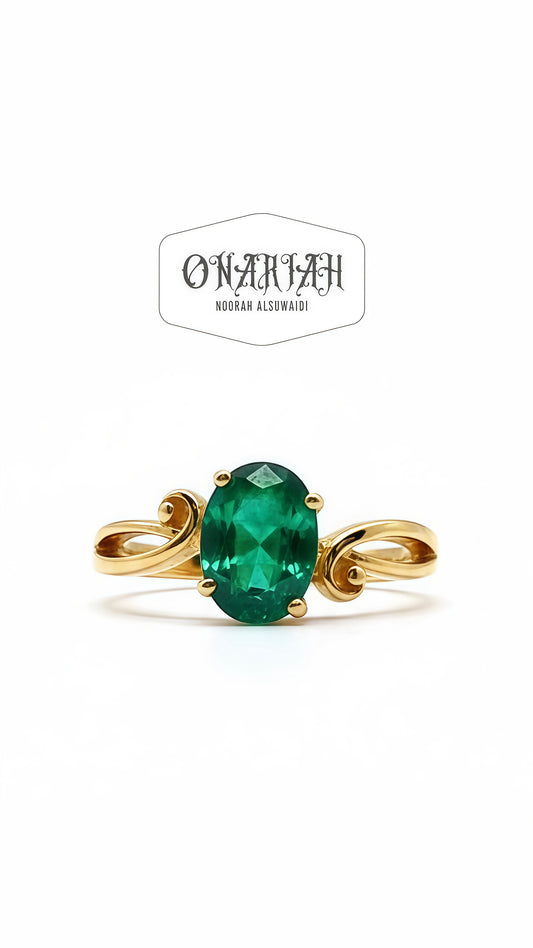 Mint Emerald Ring - 14k gold