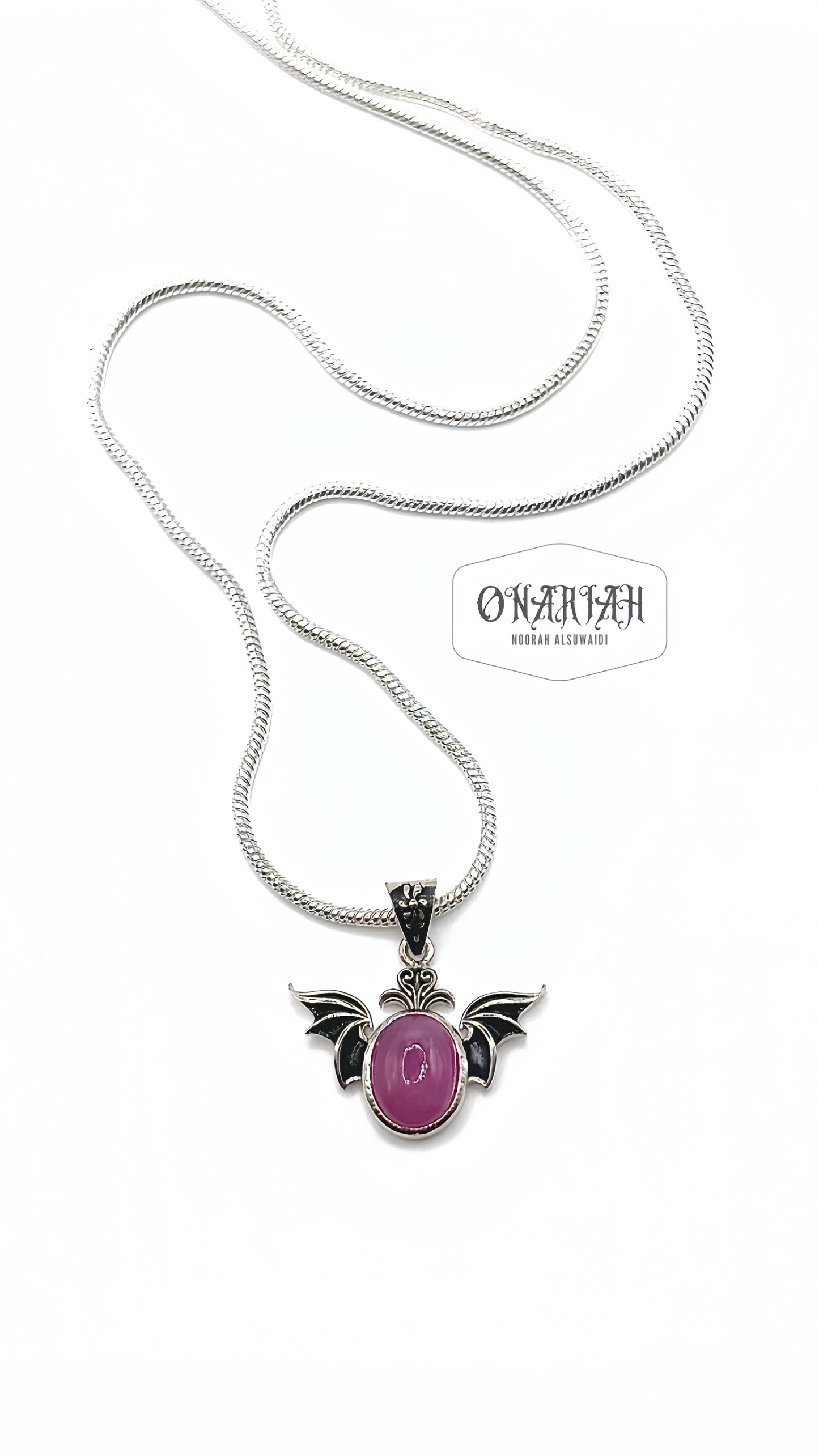 Morticia Bat Pendant 003