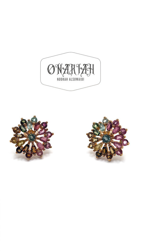 Tourmaline Flower earring