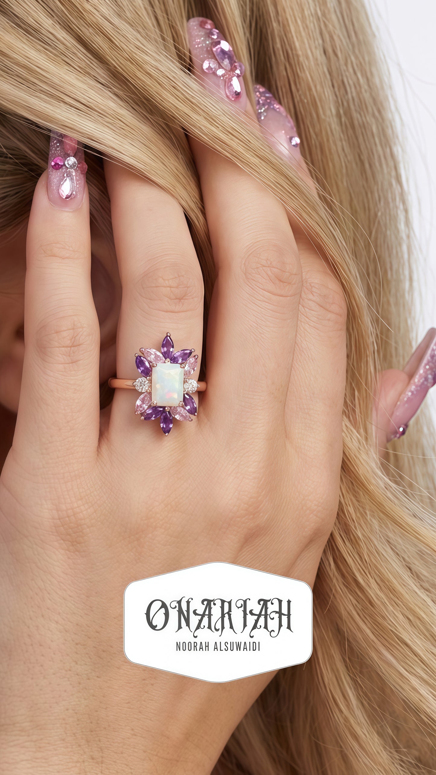 Opal Garden Ring - 14k gold